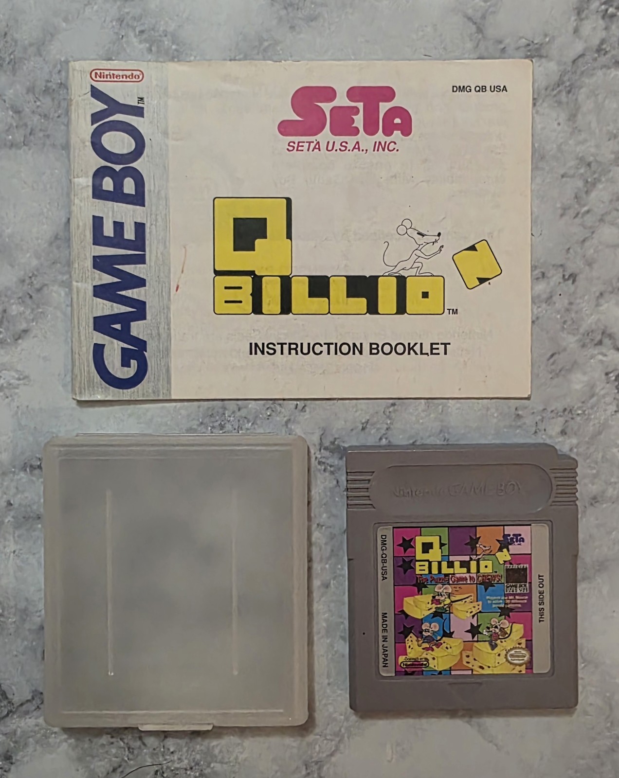 Q Billion w/ Manual (Nintendo Game Boy, 1989) Cartridge Tested