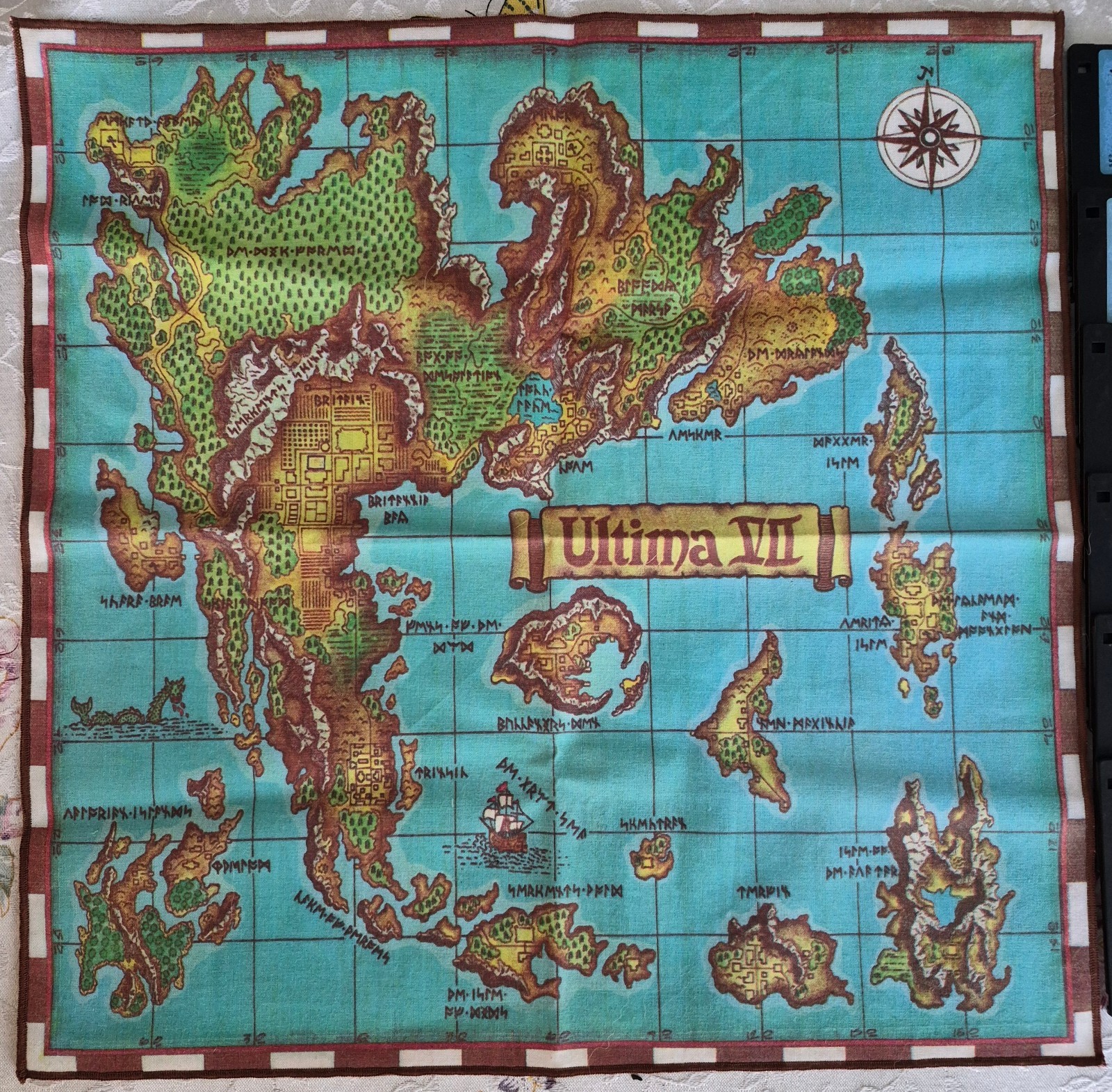 Ultima VII The Black Gate big box 3.5 1991, cloth map, all manuals