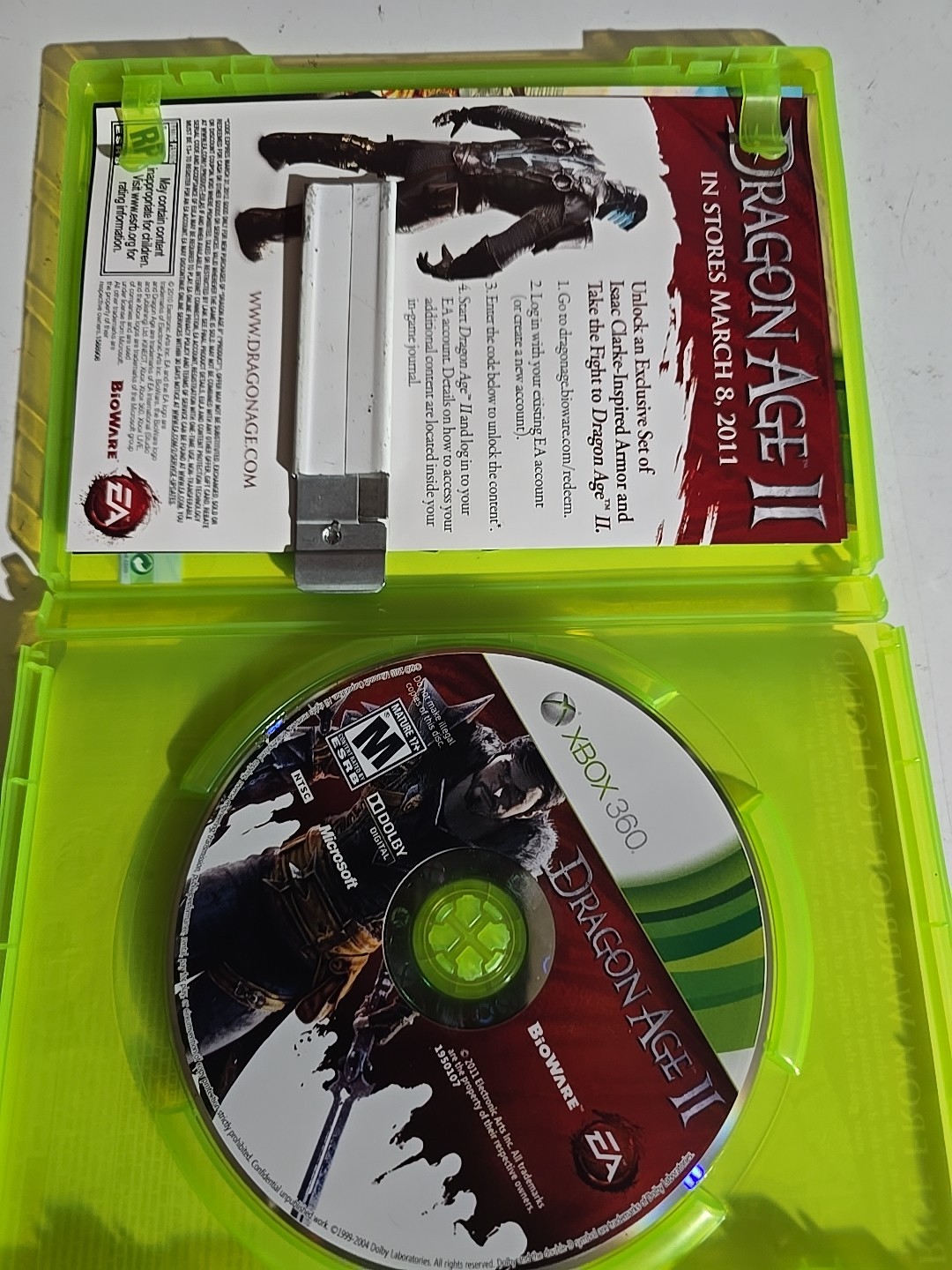 Dragon Age II (Microsoft Xbox 360, 2011) Excellent