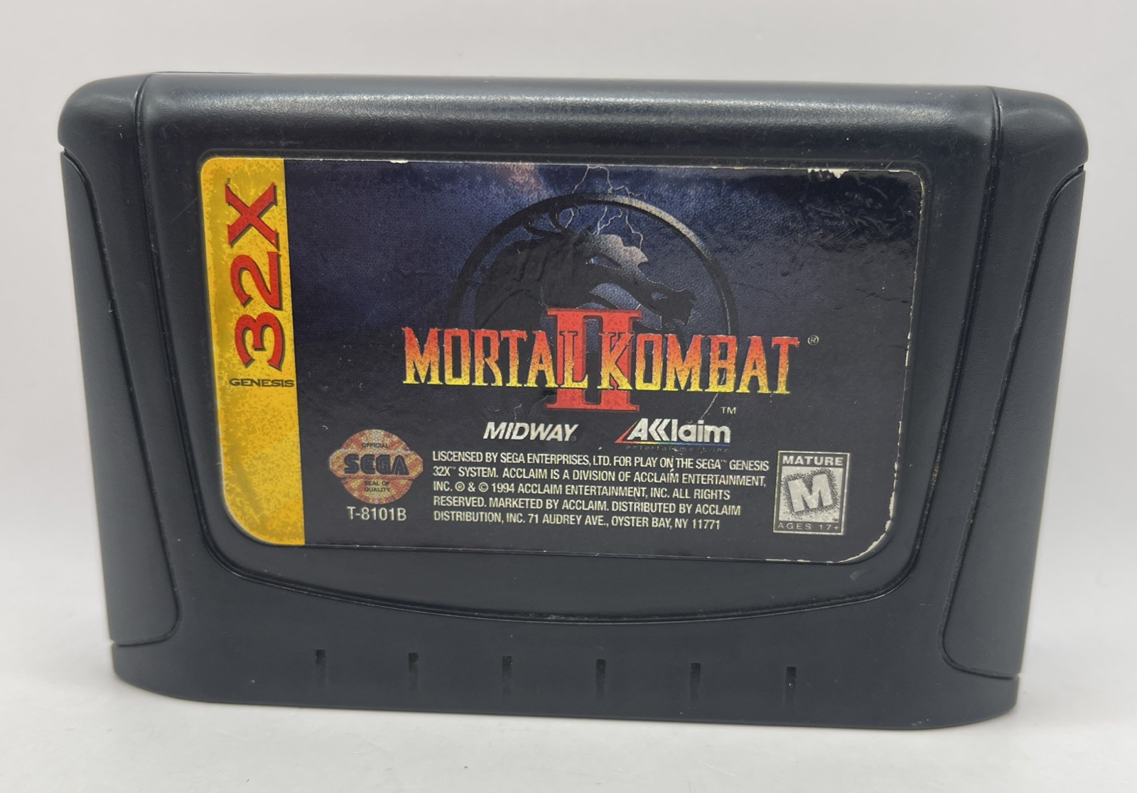Mortal Kombat II (Sega 32X, 1994) – Cartridge Only Polished Pins Tested