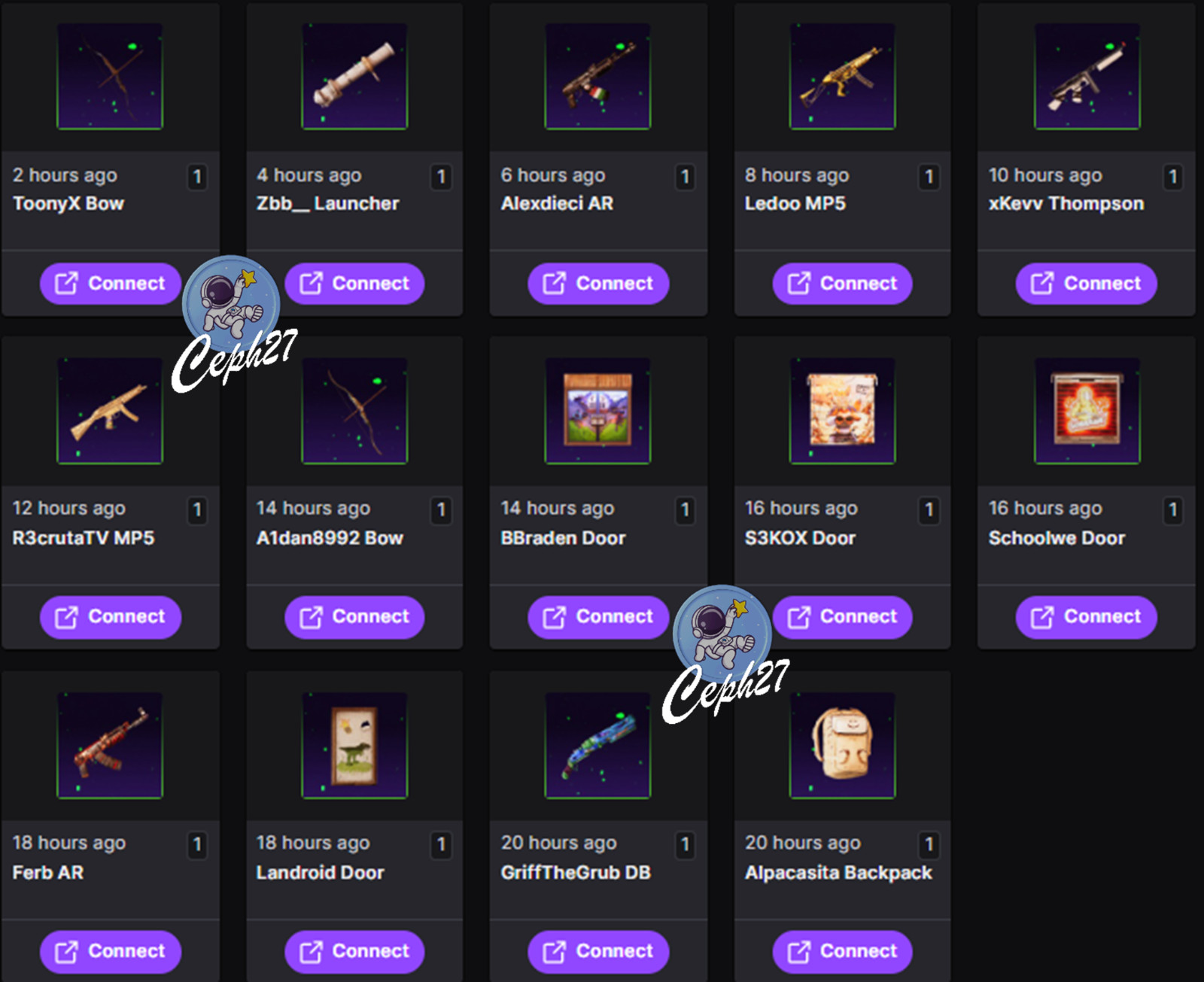 Rust Twitch Drops – Round 48 – ALL 14/14 Items/Skins