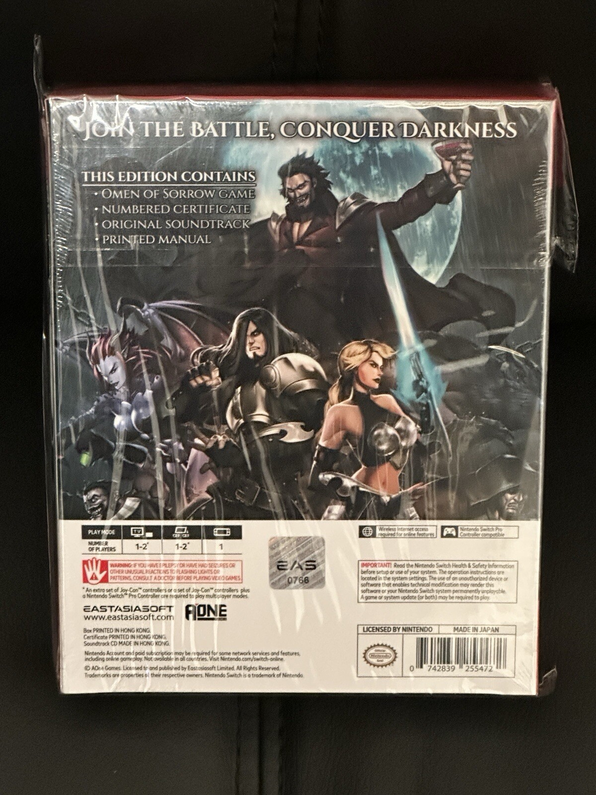 Omen Of Sorrow Limited Edition Nintendo Switch Import Sealed 2000 Copies Made