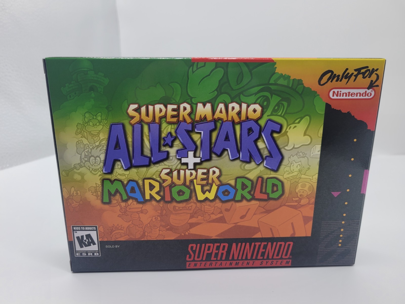 SUPER MARIO ALL STARS SUPER MARIO WORLD SUPER SNES BOX ONLY REPLACEMNT BOX+CASE