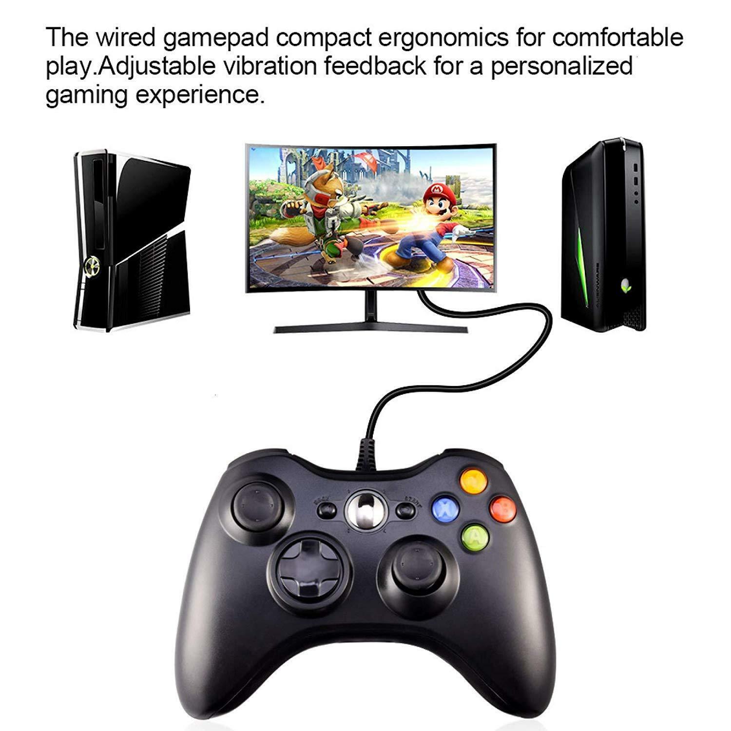 Wired USB Controllers For Microsoft Xbox 360/ Xbox 360 Slim/ Windows 7 8 10 PC