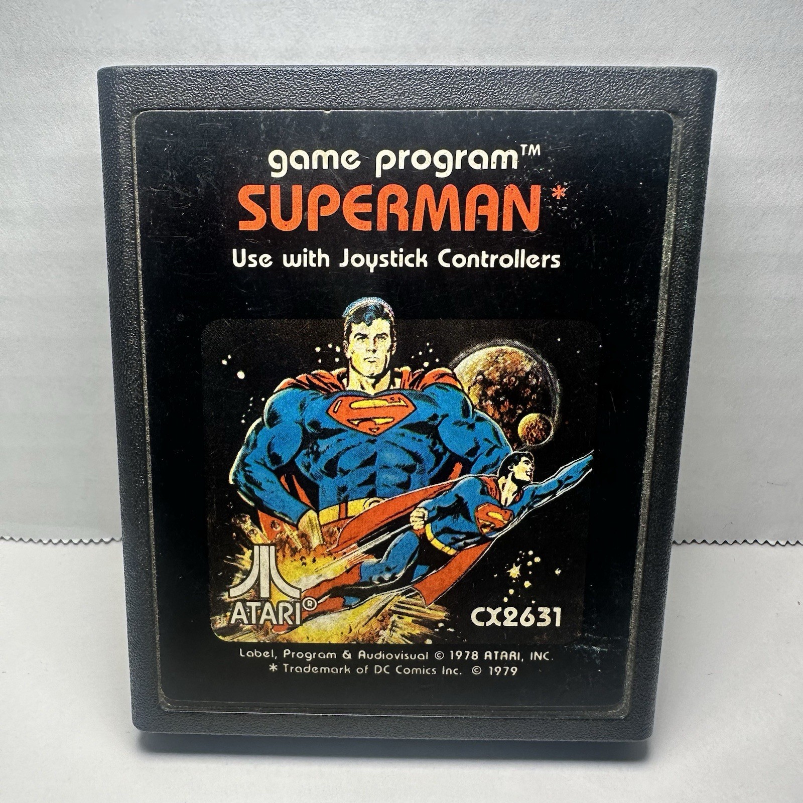 DC Comics SUPERMAN CX2631 (Atari 2600 1979) Video Game Cartridge Only Arcade
