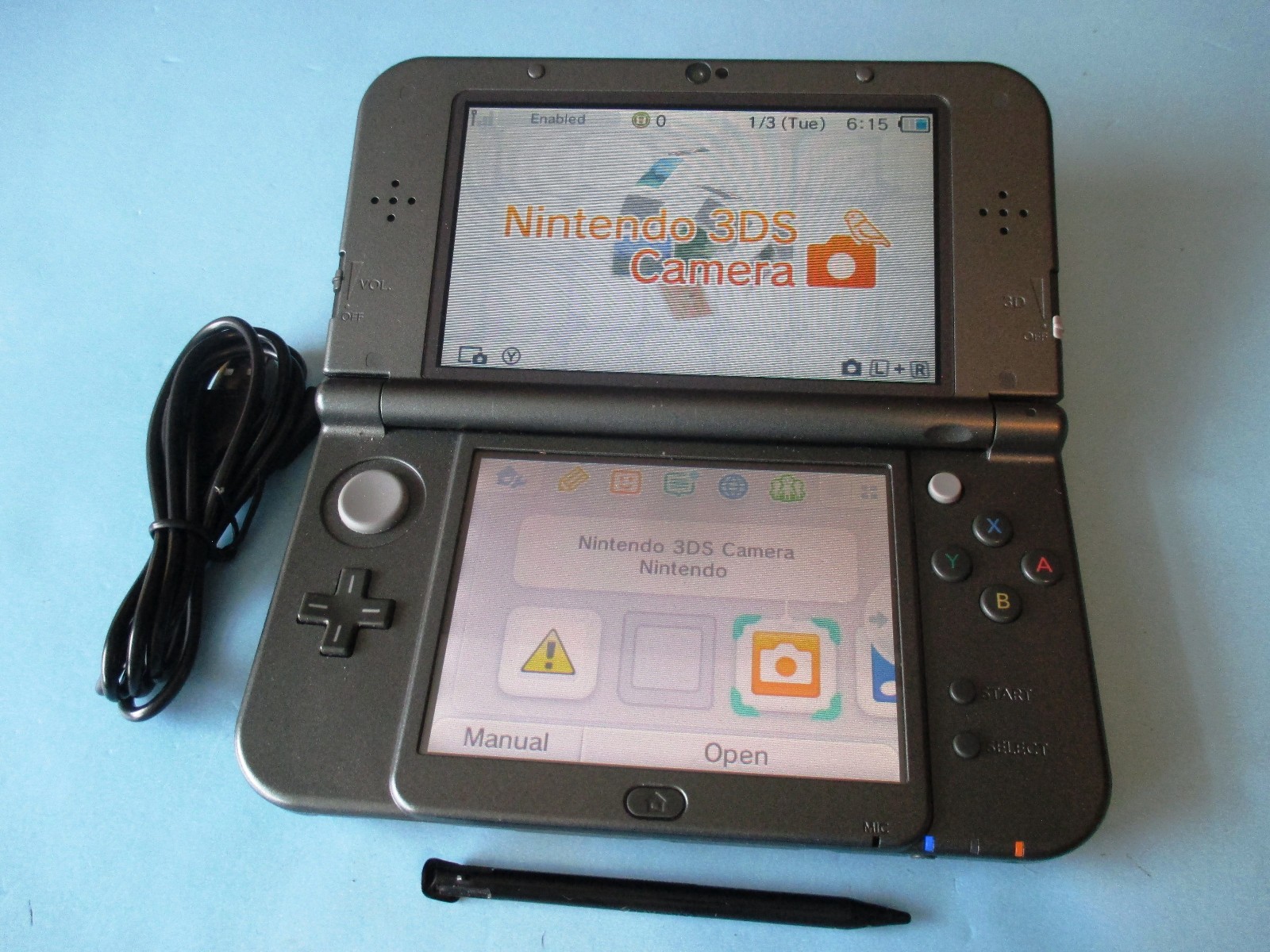 Nintendo New 3DS XL Black System w/Charger US Version FREE Ship!