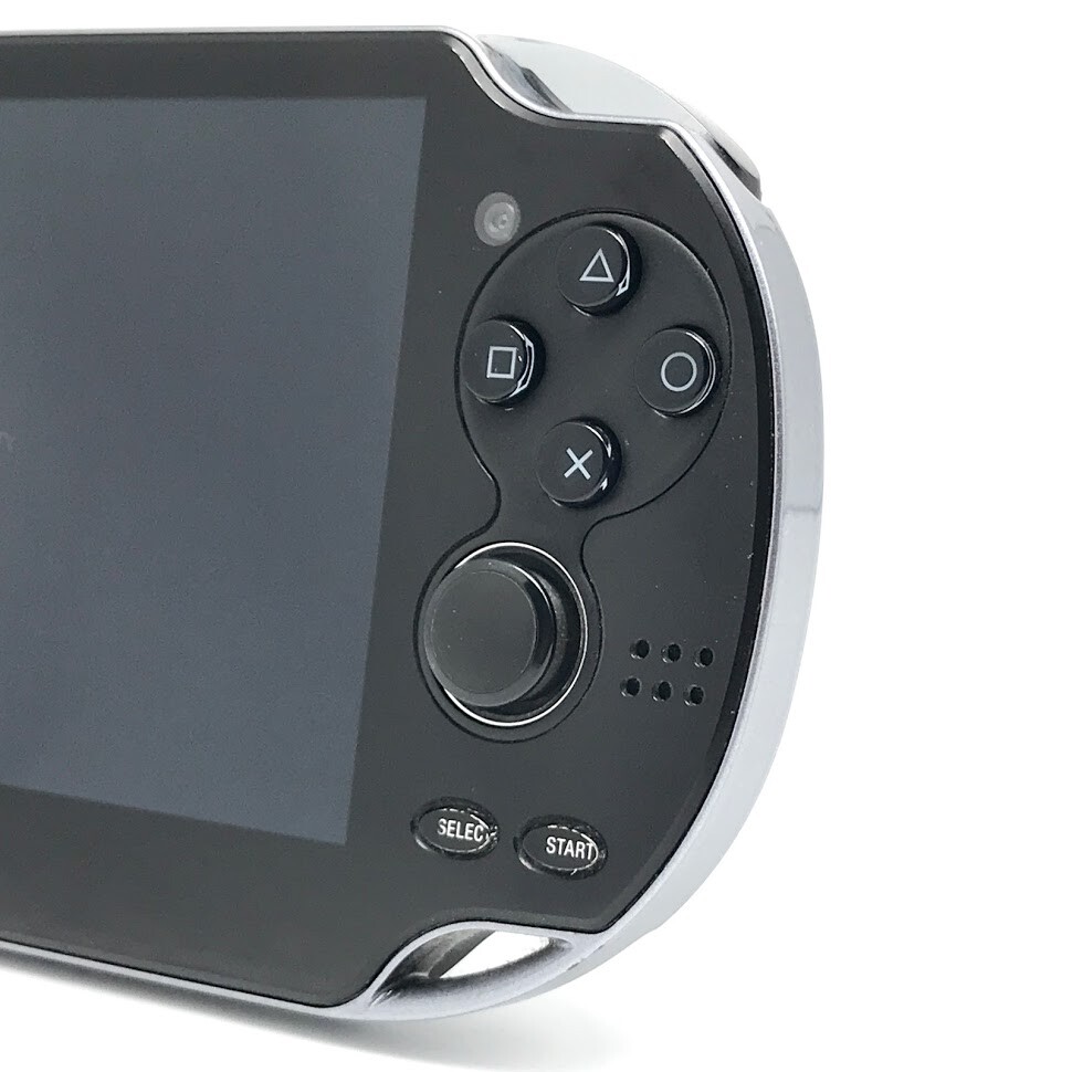 SONY PS Vita PCH-1100 Crystal Black Wi-Fi OLED w/ Charger “Excellent”