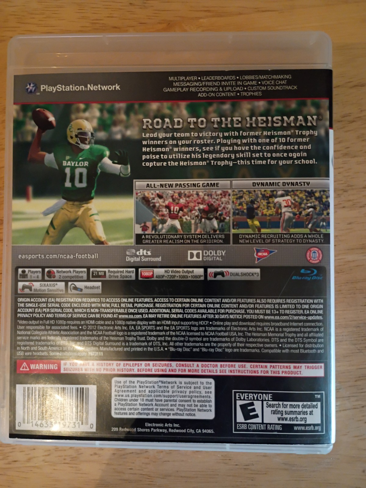 NCAA Football 13 PlayStation 3 PS3 Complete With Manual