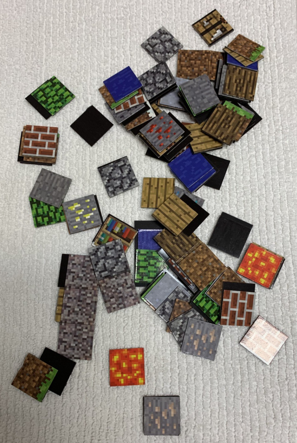 Minecraft Magnet Block Set Fridge Sheets ThinkGeek Magnetic 2011 Used