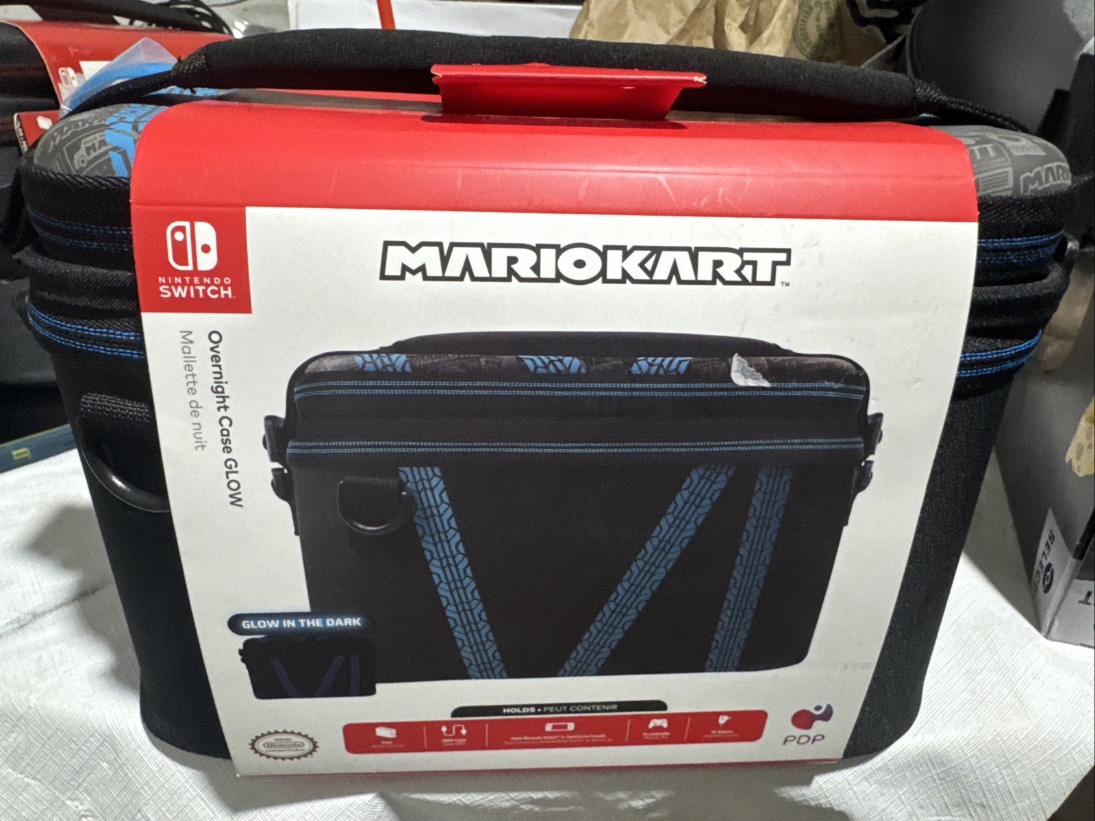PDP Nintendo Switch Mario Kart Deluxe Travel Case Glow in the Dark