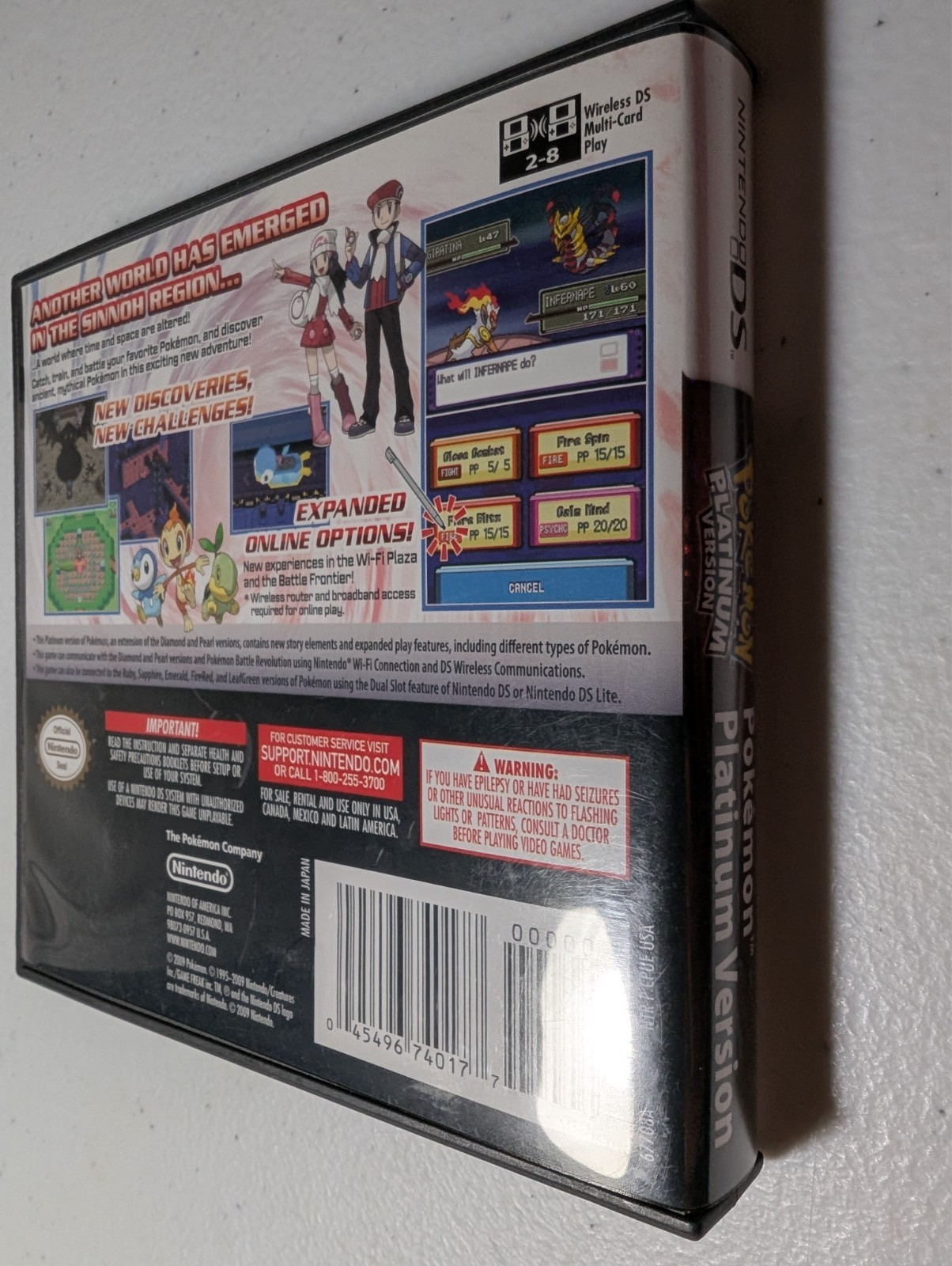 Pokémon Platinum Version (Nintendo DS, 2009) Authentic Complete Game Case Manual