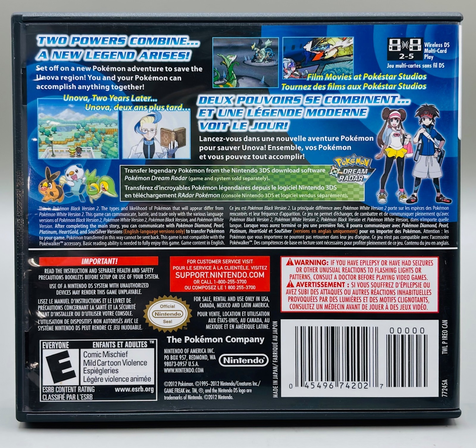 Pokémon Black Version 2 Nintendo DS CIB TESTED