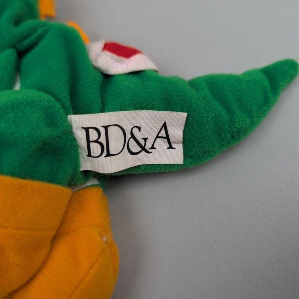 1997 Yoshi Green Plush Doll BD&A Super Mario Stuffed Toy Nintendo Collectible