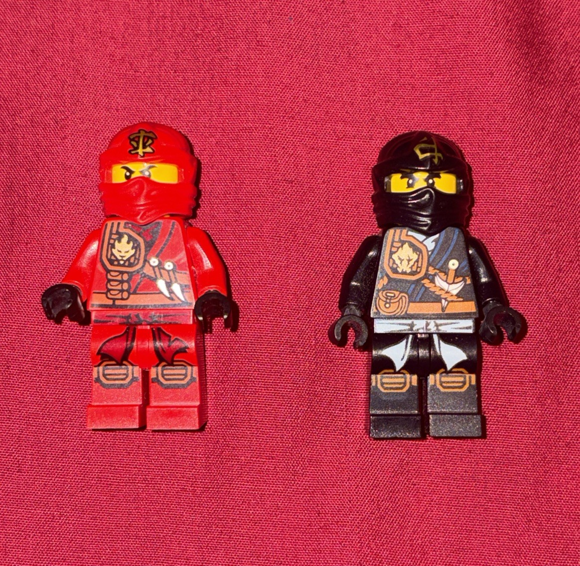 LEGO Dimensions Ninjago COLE & KAI**NO BASE**NOT MINT HAS MARKS AND WEAR