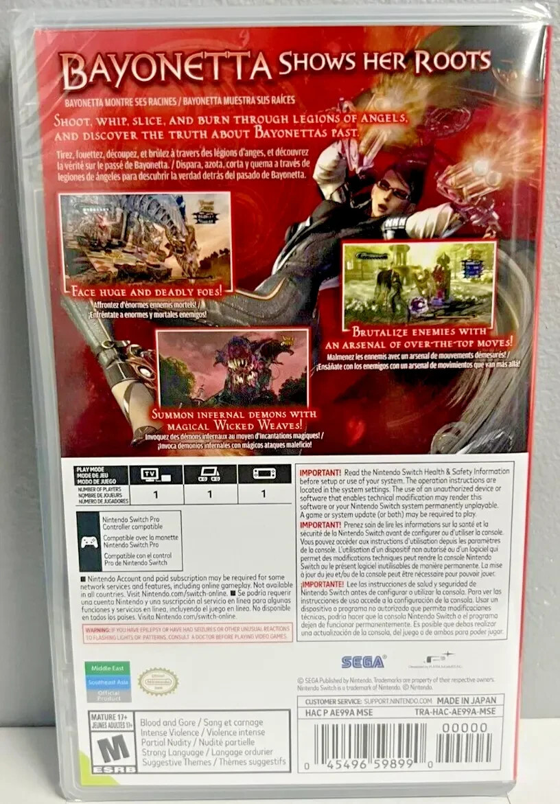 Bayonetta – Nintendo Switch Factory Sealed