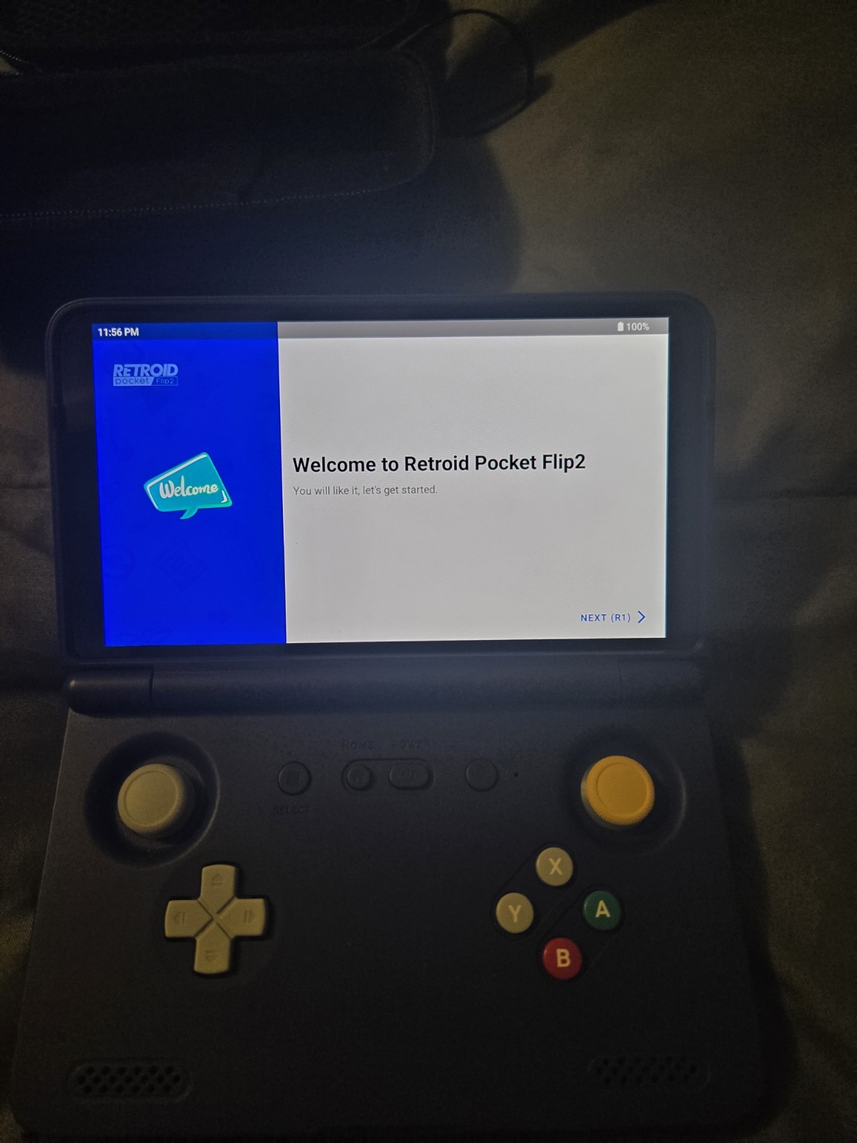 Retroid Pocket Flip Handheld System Console Purple w/ Retroid Travel Case