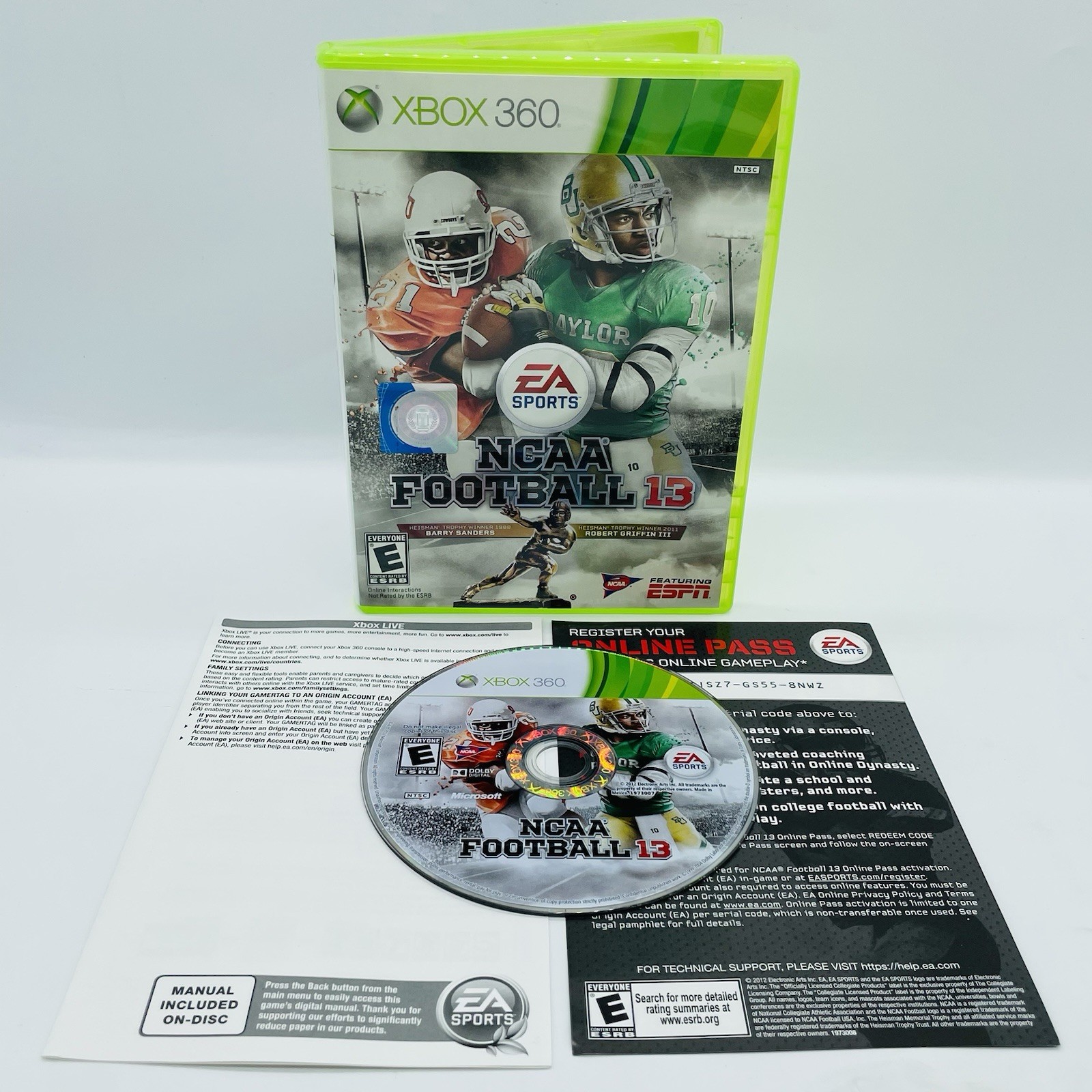 NCAA Football 13 (Microsoft Xbox 360 2012) Complete w/ Manual & Insert TESTED
