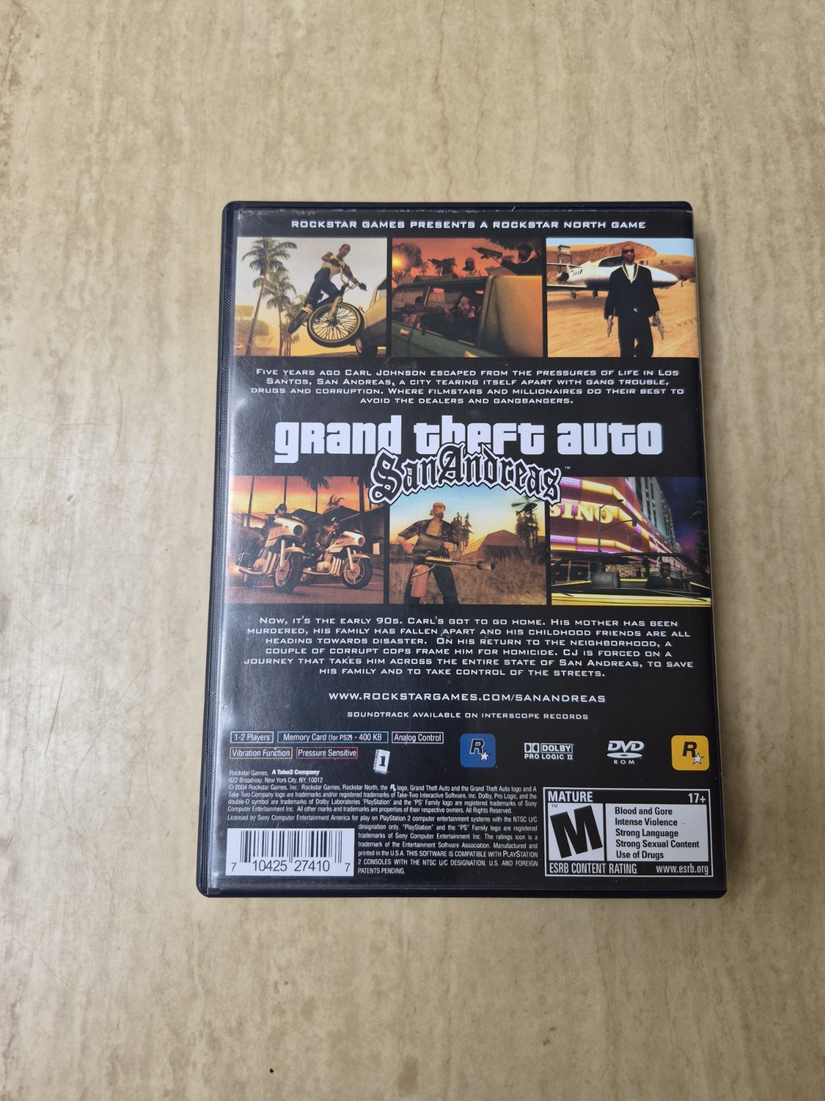 Grand Theft Auto San Andreas PlayStation 2 PS2 No Manual