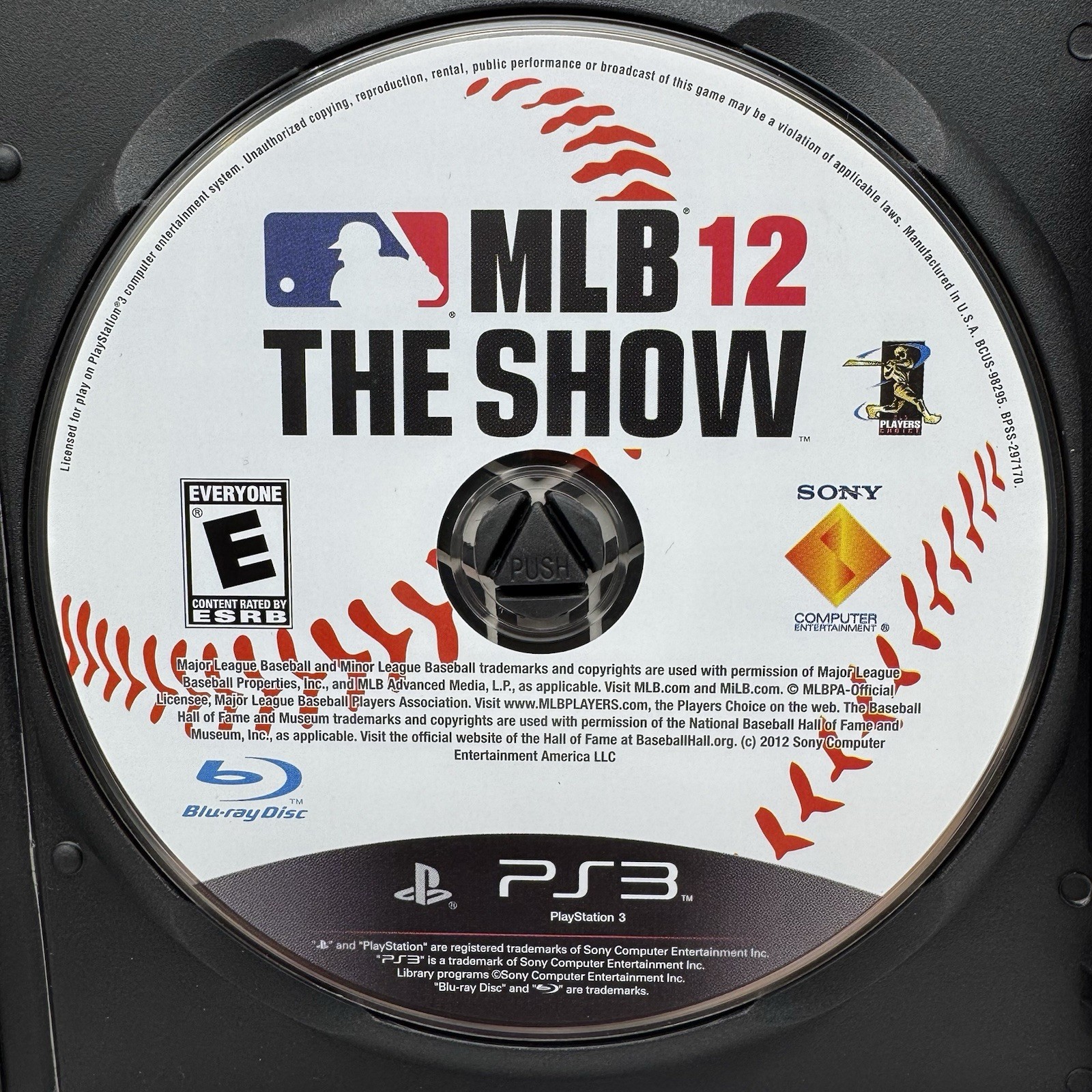 MLB 12 The Show Sony PlayStation 3 PS3 Game Disc Only