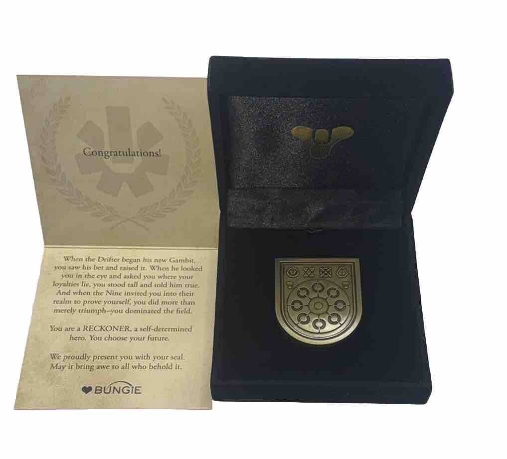 Official Destiny 2 Reckoner Title Seal Pin Bungie Rewards – Retired – Rare