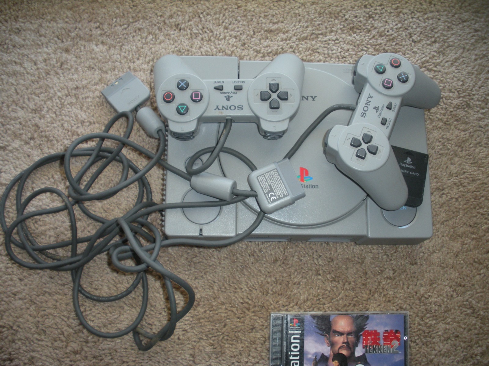 Sony PlayStation Classic Gray Console (3003868) 2 Controllers Memory card 3 game