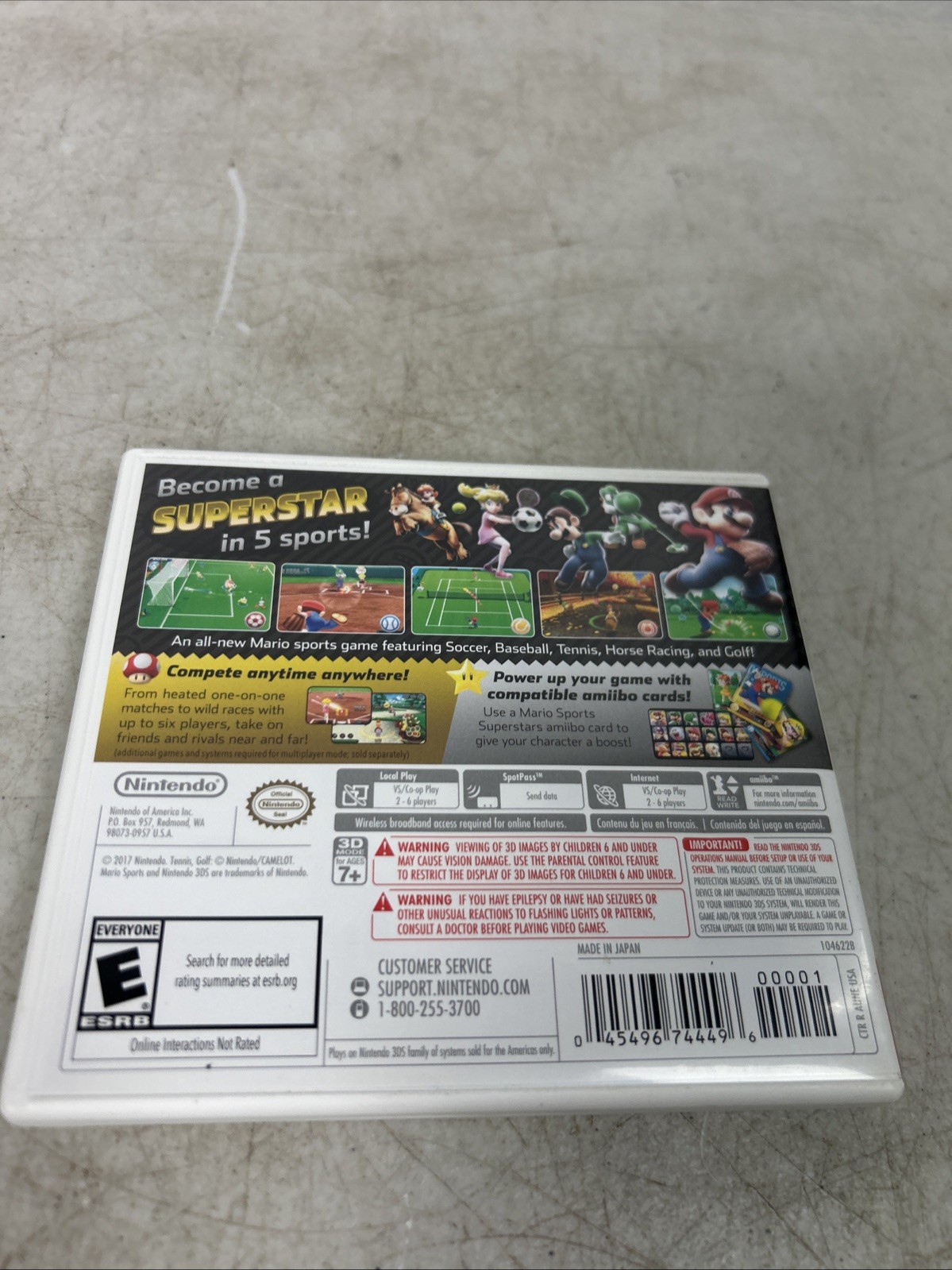 Mario Sports Superstars Nintendo 3DS * Complete CiB * Amiibo Card
