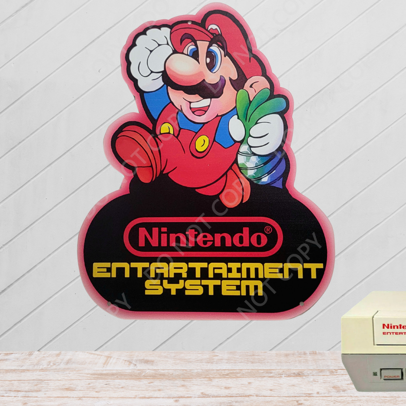 RARE Mario Nintendo Metal Sign Game Promo Store Display Game room Decor