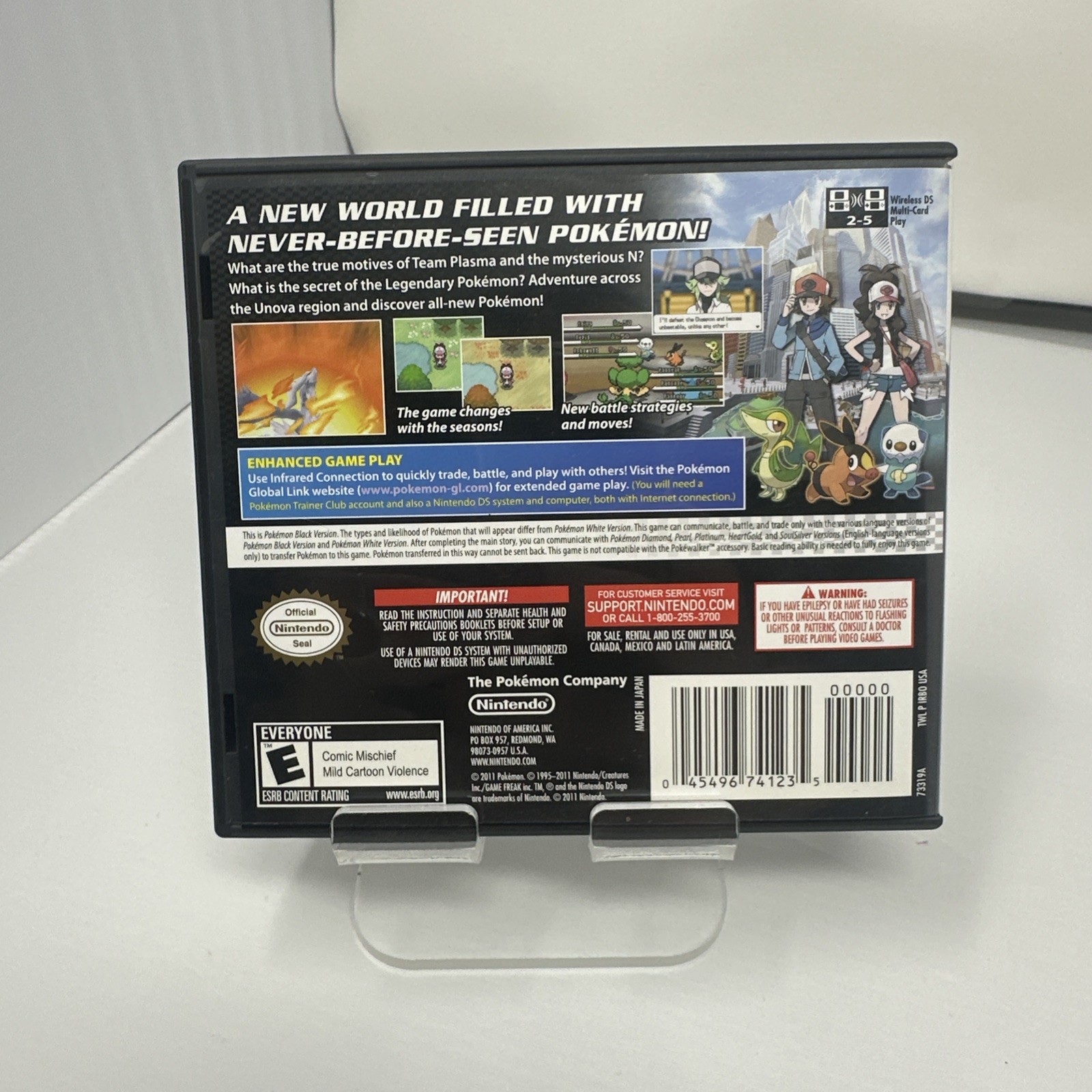 Pokemon Black Version 1 [Nintendo DS – Authentic] CIB Complete Game Case Inserts