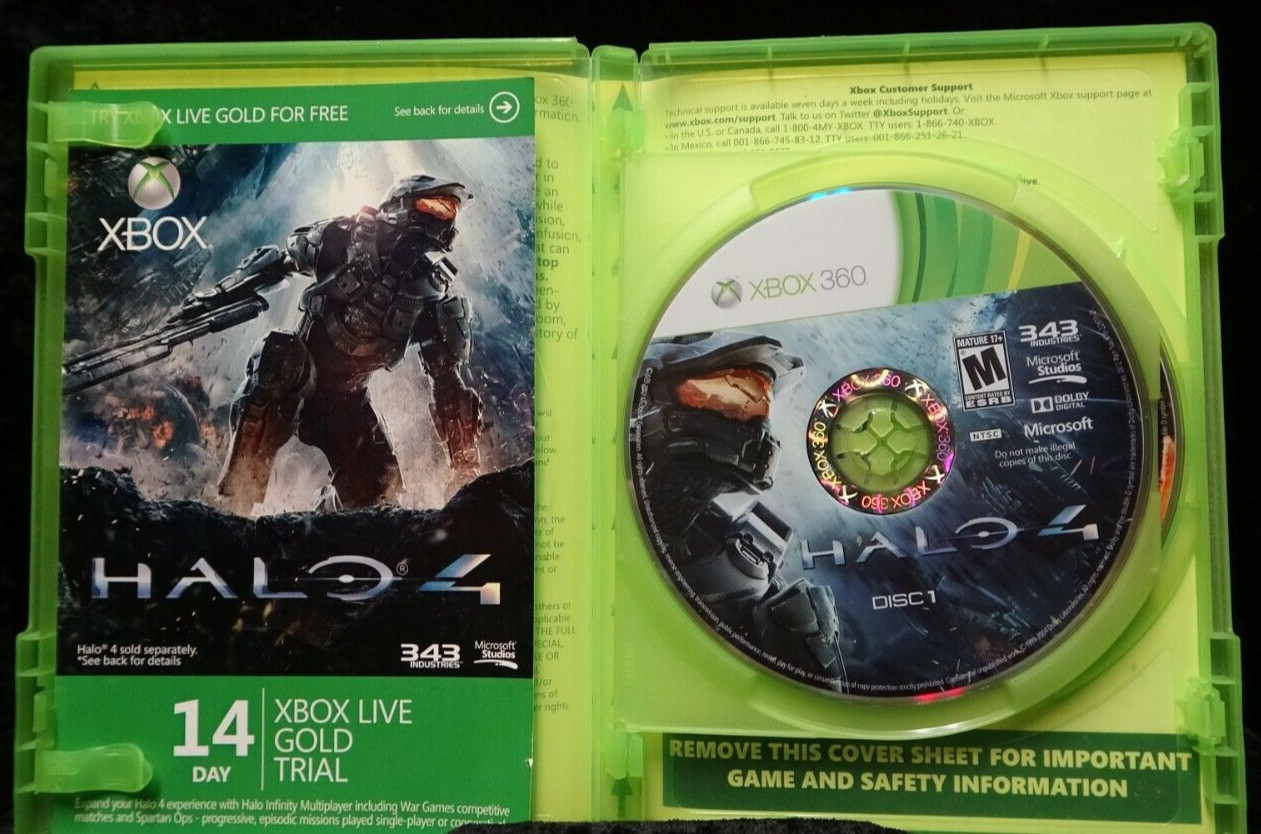 Halo 4 – Xbox 360 – Shooter – (Mature) – 2012 – 343 Industries – 2 Discs