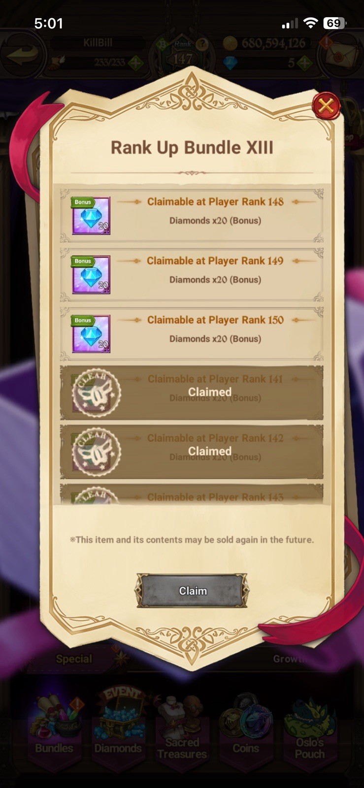 Global 7DS Grand Cross Account Up For Sale