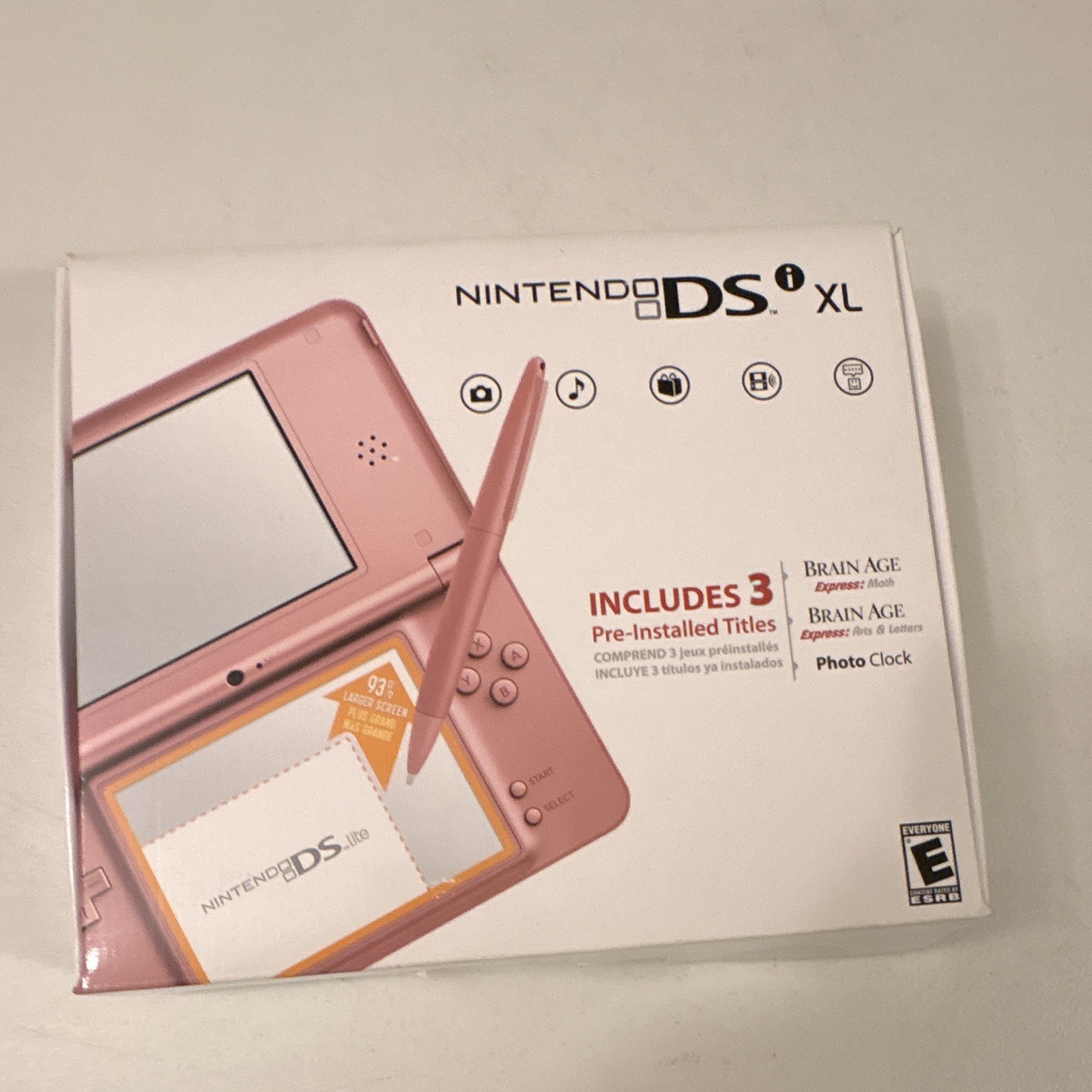 Nintendo DSi XL Metallic rose Handheld System NTSC-U/C w/ Box Stylus Manuals