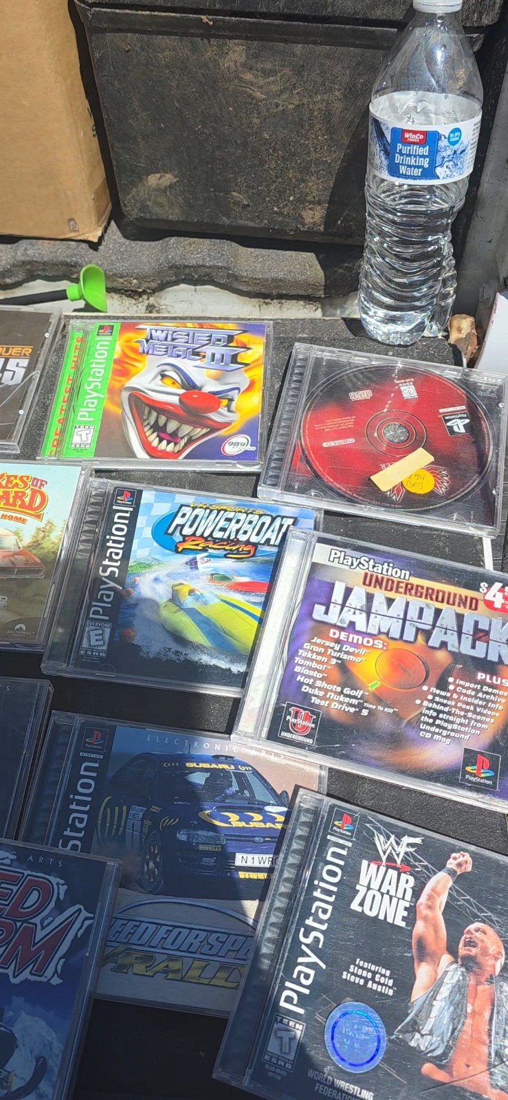 PlayStation Mixed Lot PS1/PS2 Games w/ Cases & Mega Memory Card EA Eidos