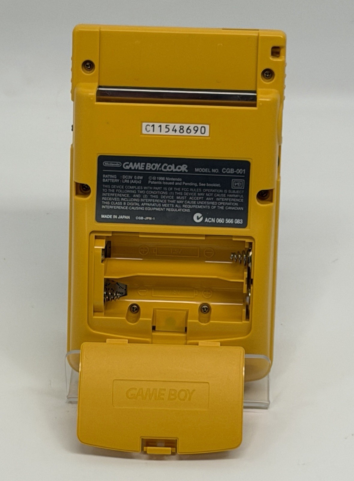 Gameboy Color Console Yellow Dandelion Nintendo GBC Tested Works CGB-001