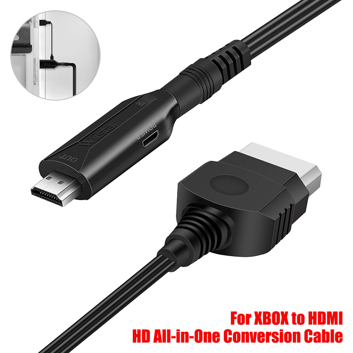 For Original Xbox HDMI Cable 1M Classic Xbox to HDMI Adapter 720p 1080i HD TV