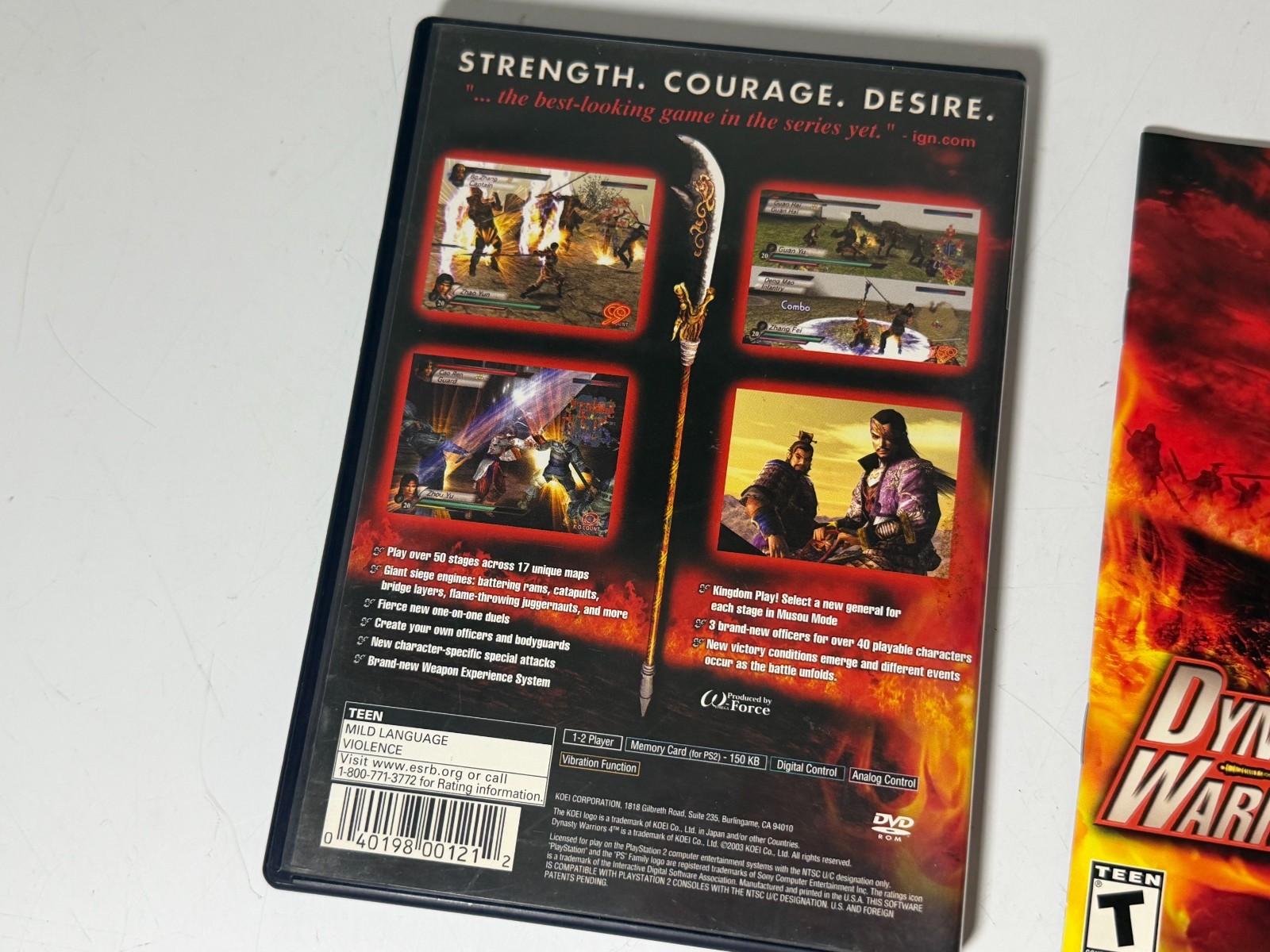 Dynasty Warriors 4 (Sony PlayStation 2, 2003) CIB Tested WORKING !!!!