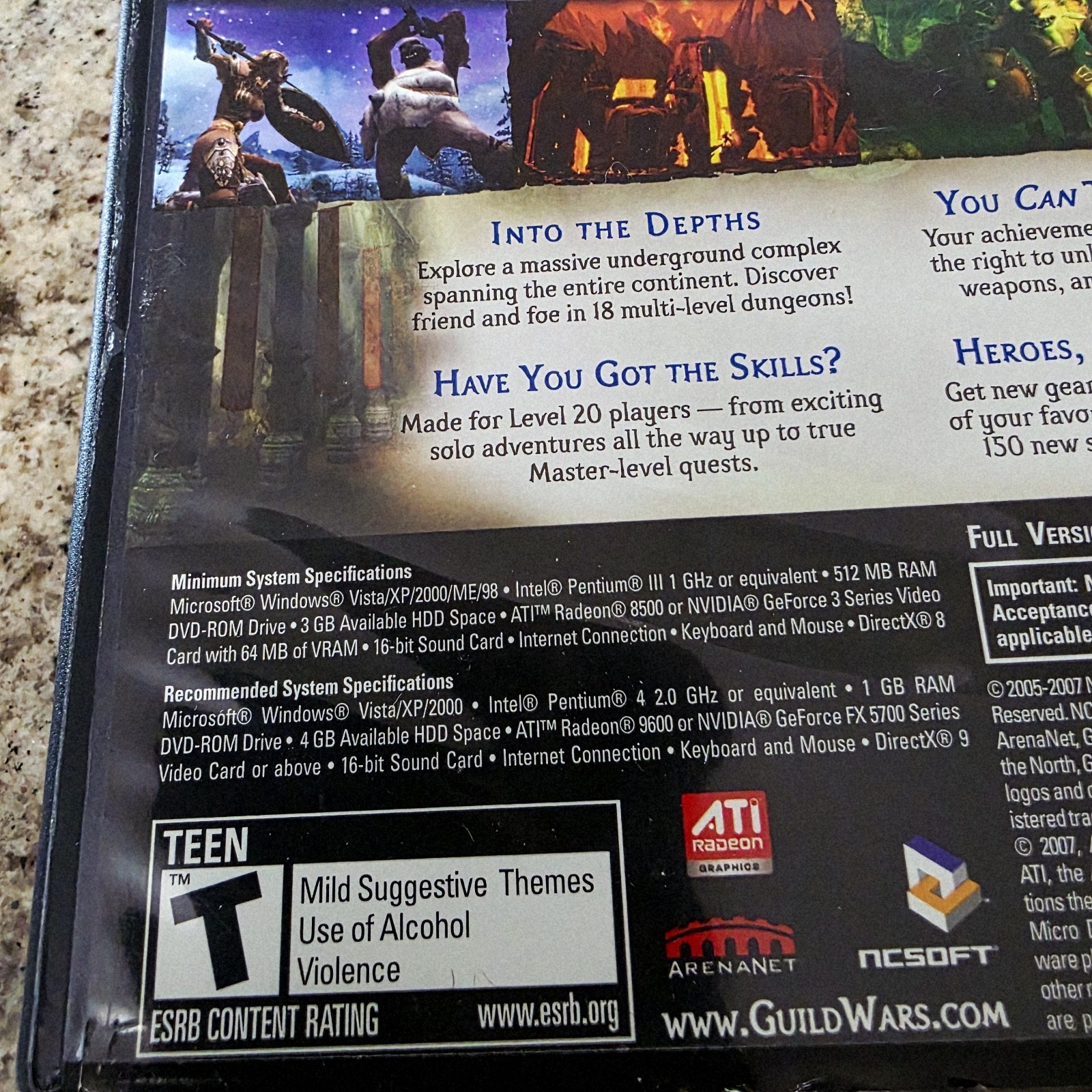 Guild Wars Eye of the North PC Game Lot Nightfall Key Booklet Tested Works 2007