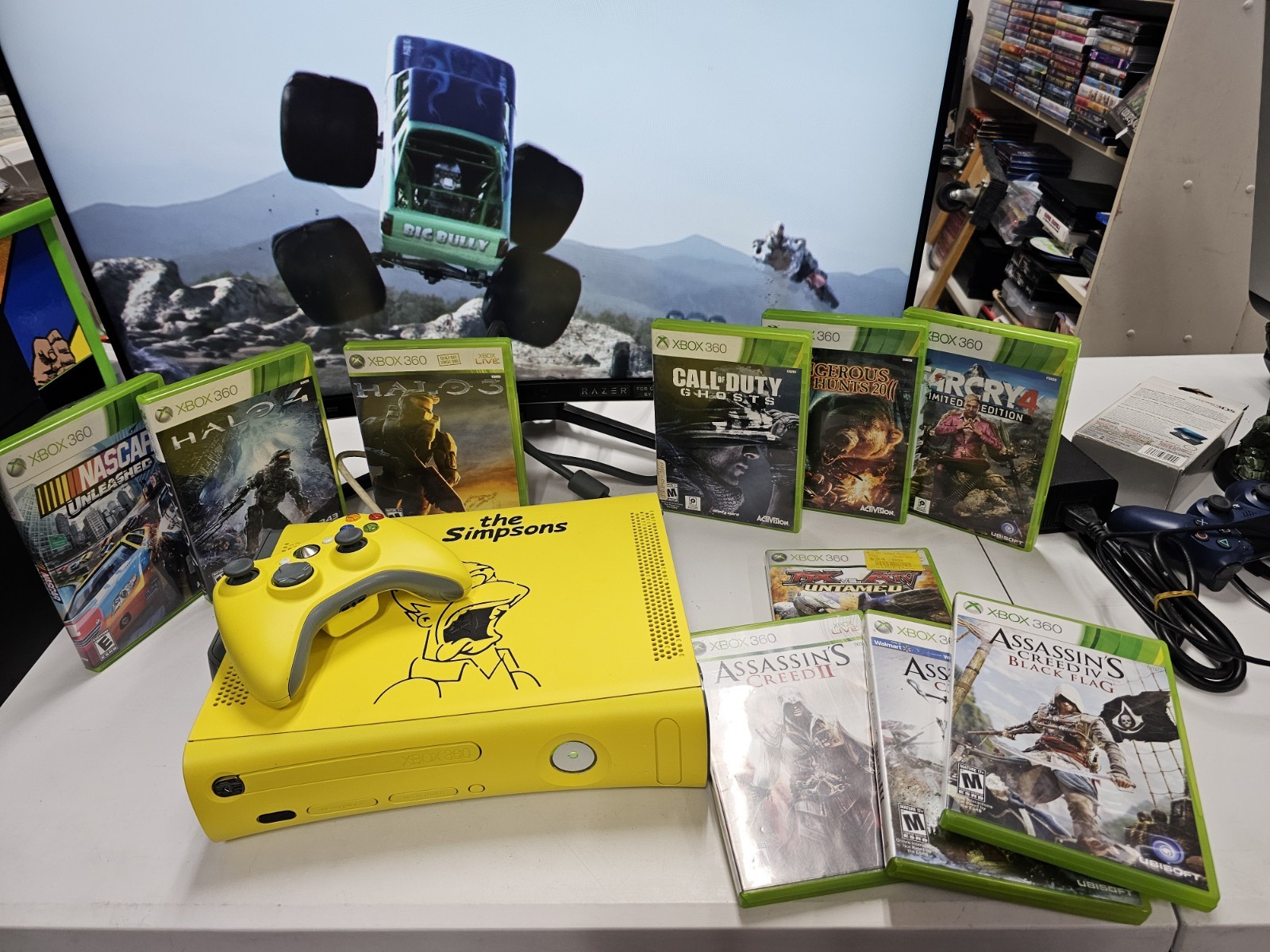 Microsoft Xbox 360 Custom Game Console complete bundle tested works