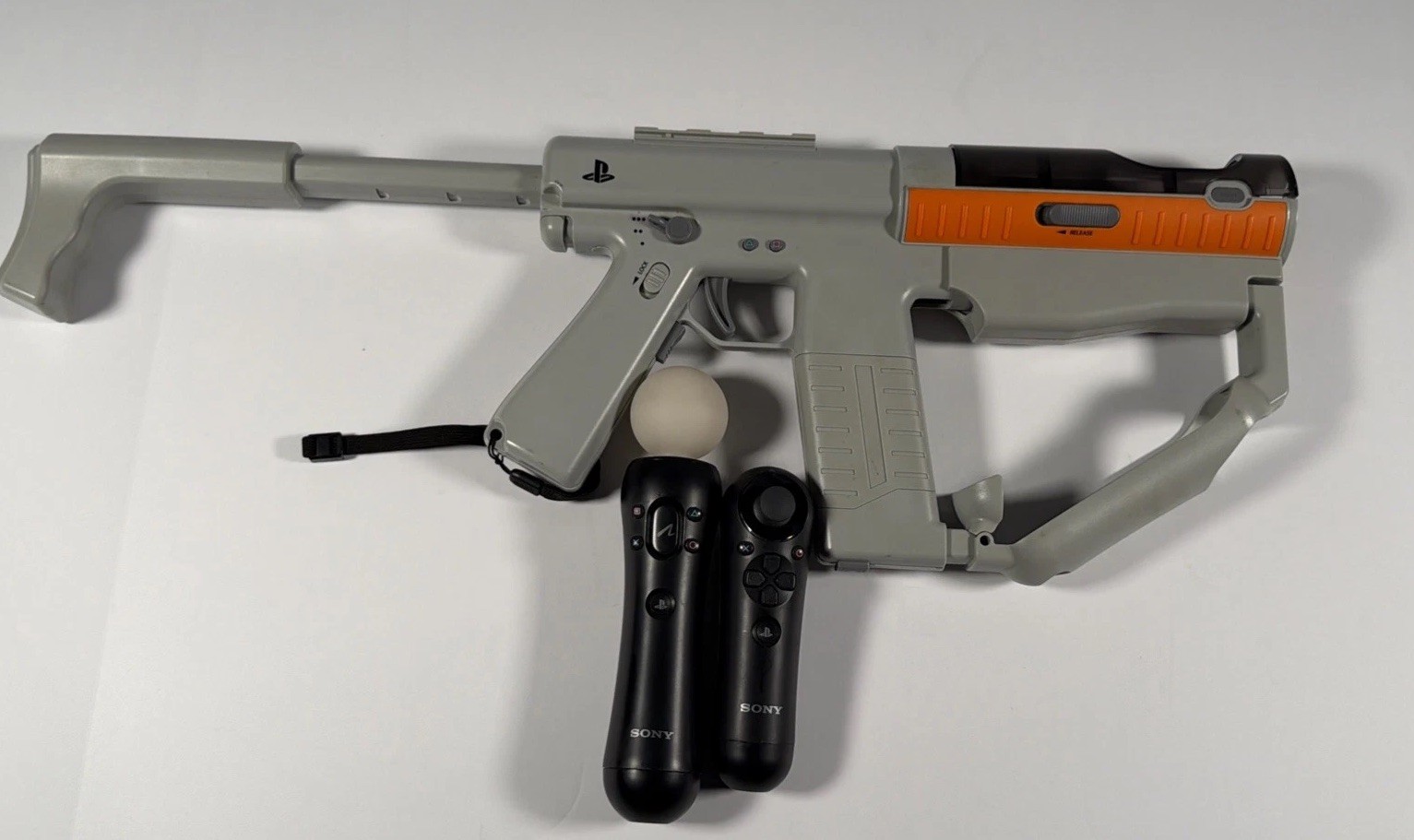 Sony Move Sharp Shooter Motion Controller With Navigation and Move Controllers