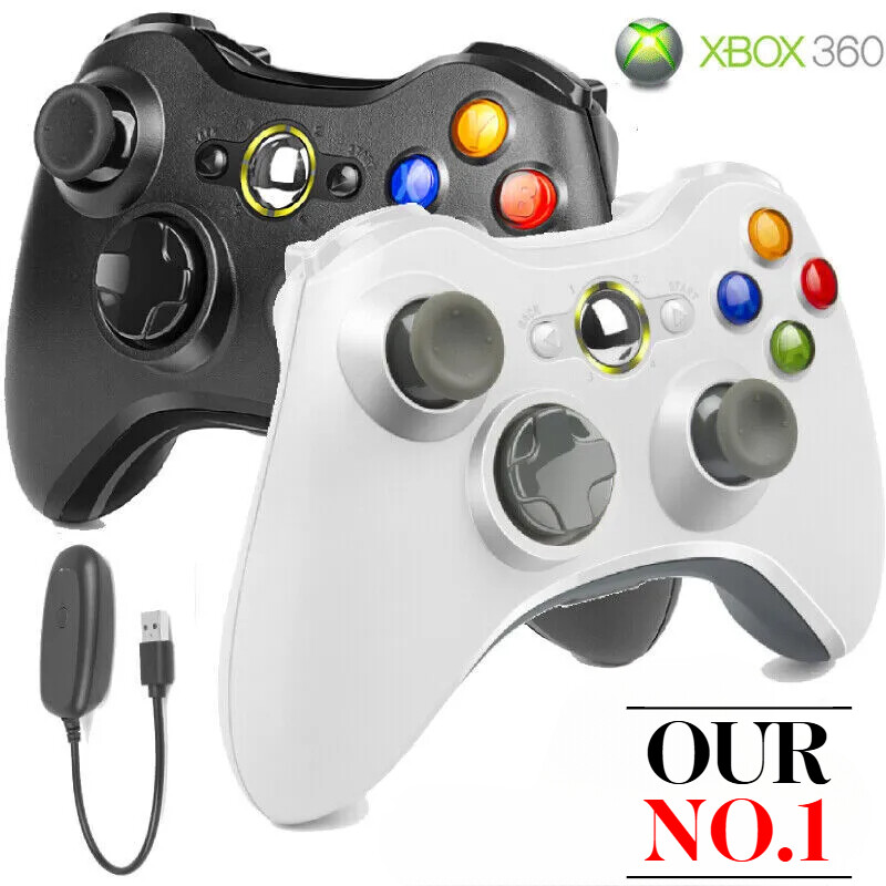 Wireless Controller For Microsoft Xbox 360/ 360Slim/ 360E for Windows 11/10/8/7