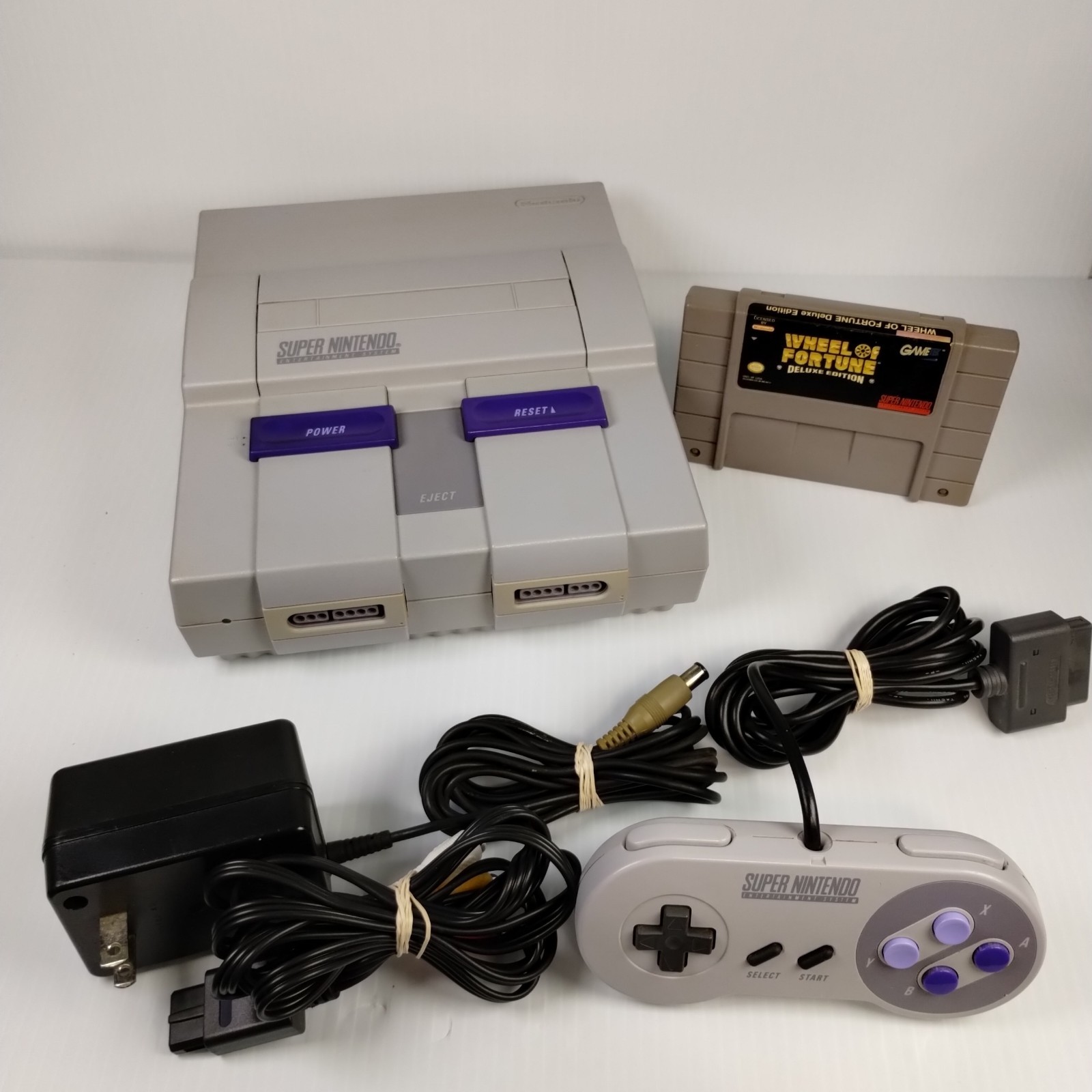 Super Nintendo SNES System Console W A Controller & A Game Bundle