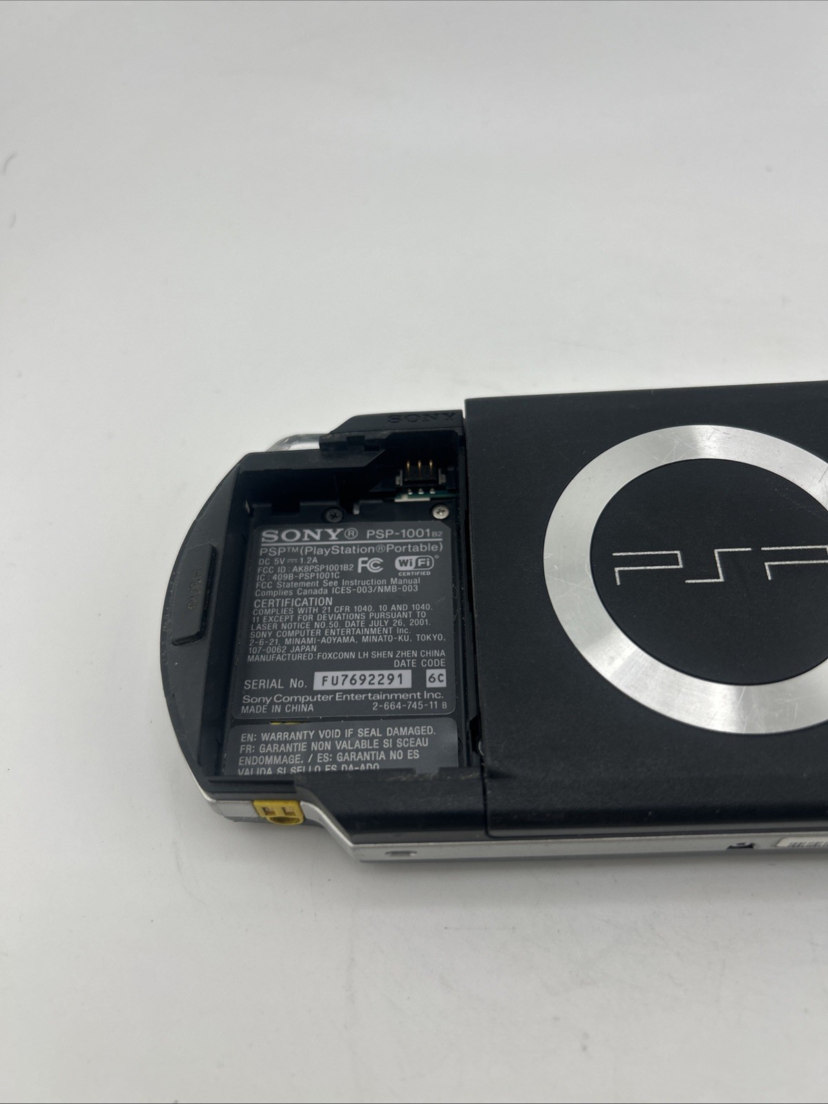 Sony PSP Console PSP-1000 Black For Parts Only W 8G Memory Stick & Battery