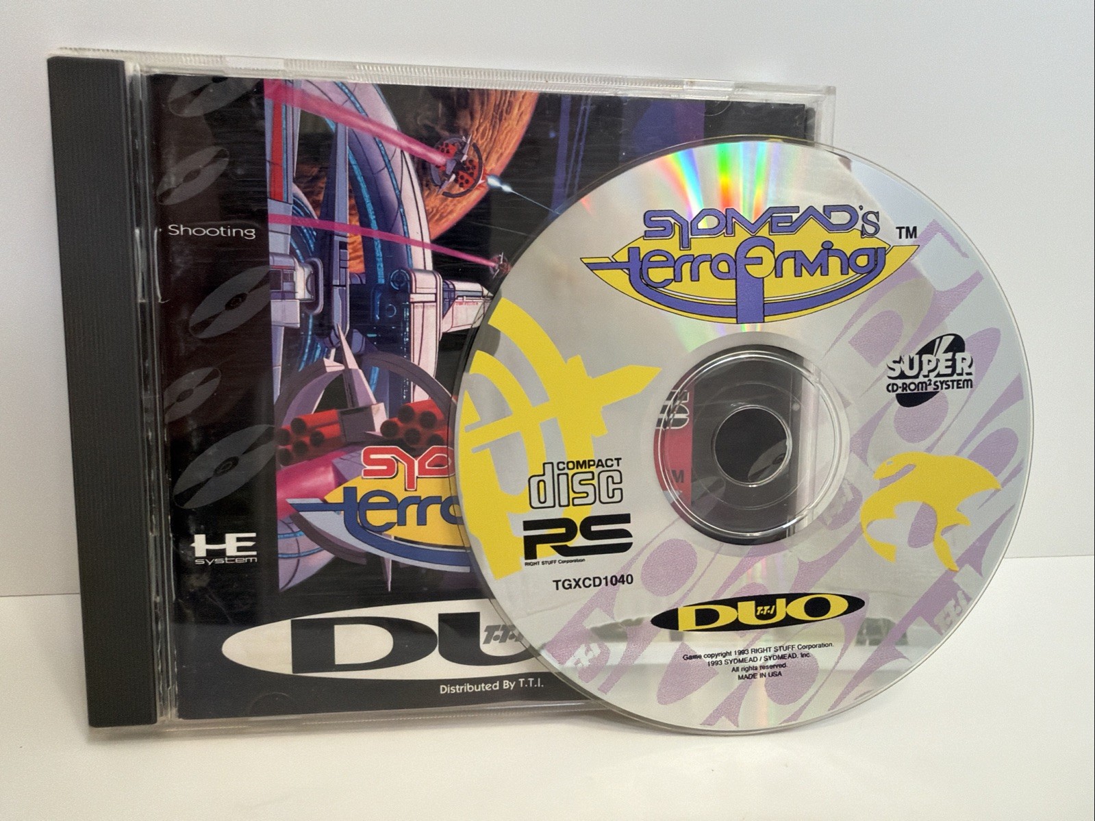Syd Mead’s Terraforming TurboGrafx-16 CD Turbo Duo Tested Complete CIB