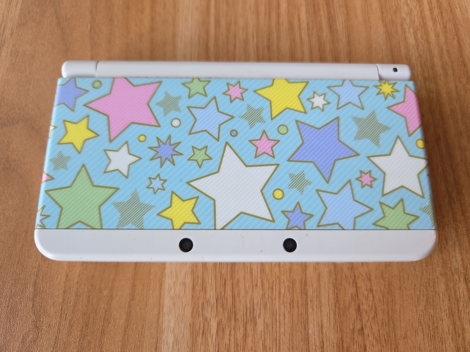 NINTENDO New 3DS White Console Stylus Charger w/Colorful Star Cover JAPAN REGION