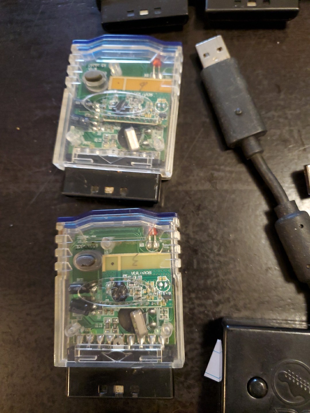 PS 2/3,GameCube,Wii,DS Lite Wireless Dongle Receiver Lot Guitar Hero/Rockland