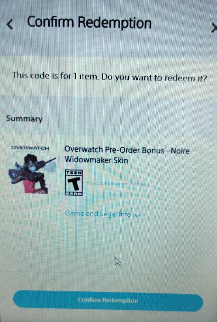 Noire Widowmaker Skin in Overwatch for PlayStation 4 – Works on Overwatch 2 RARE