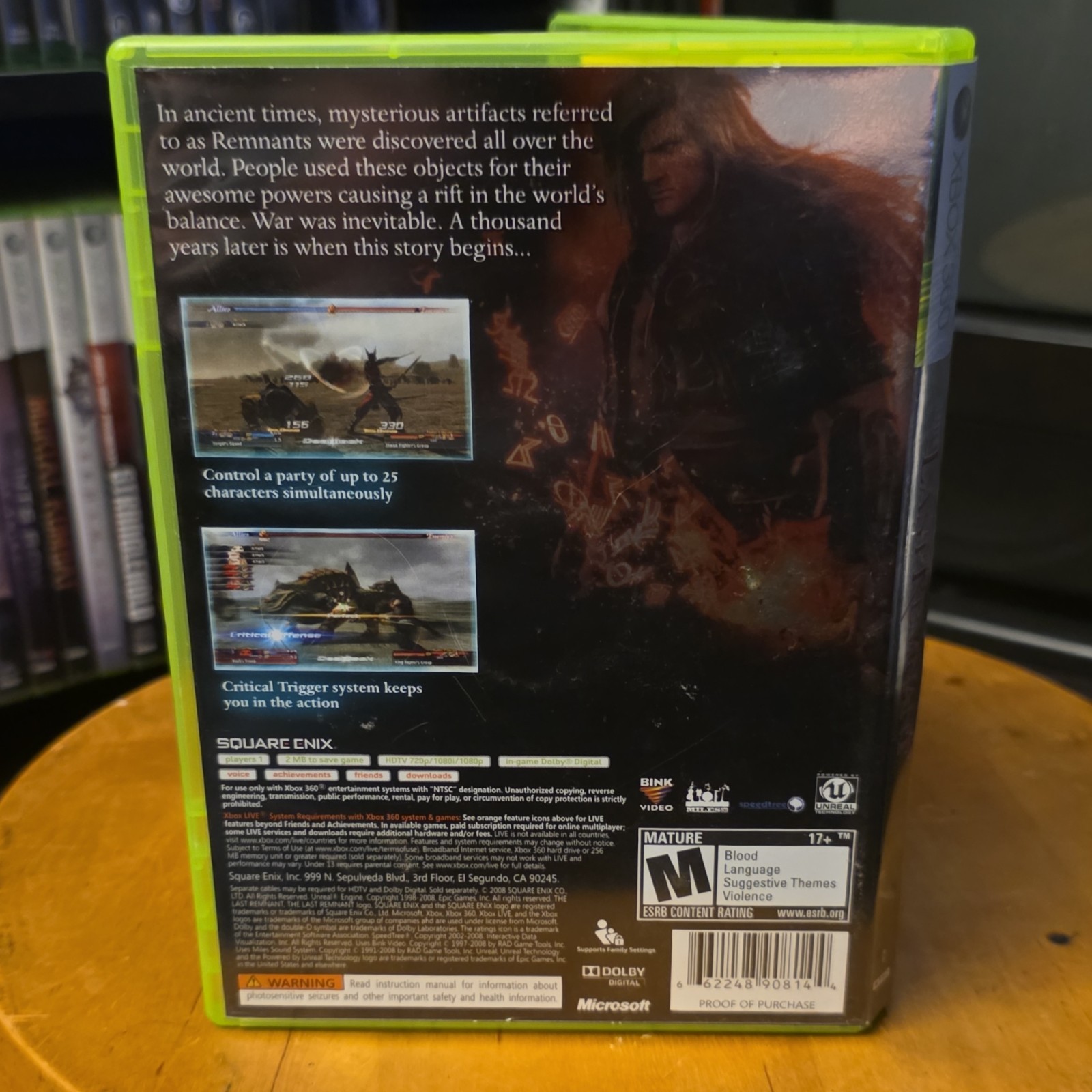 Square Enix The Last Remnant (Microsoft Xbox 360) NTSC-U/C M Complete w/ Manual