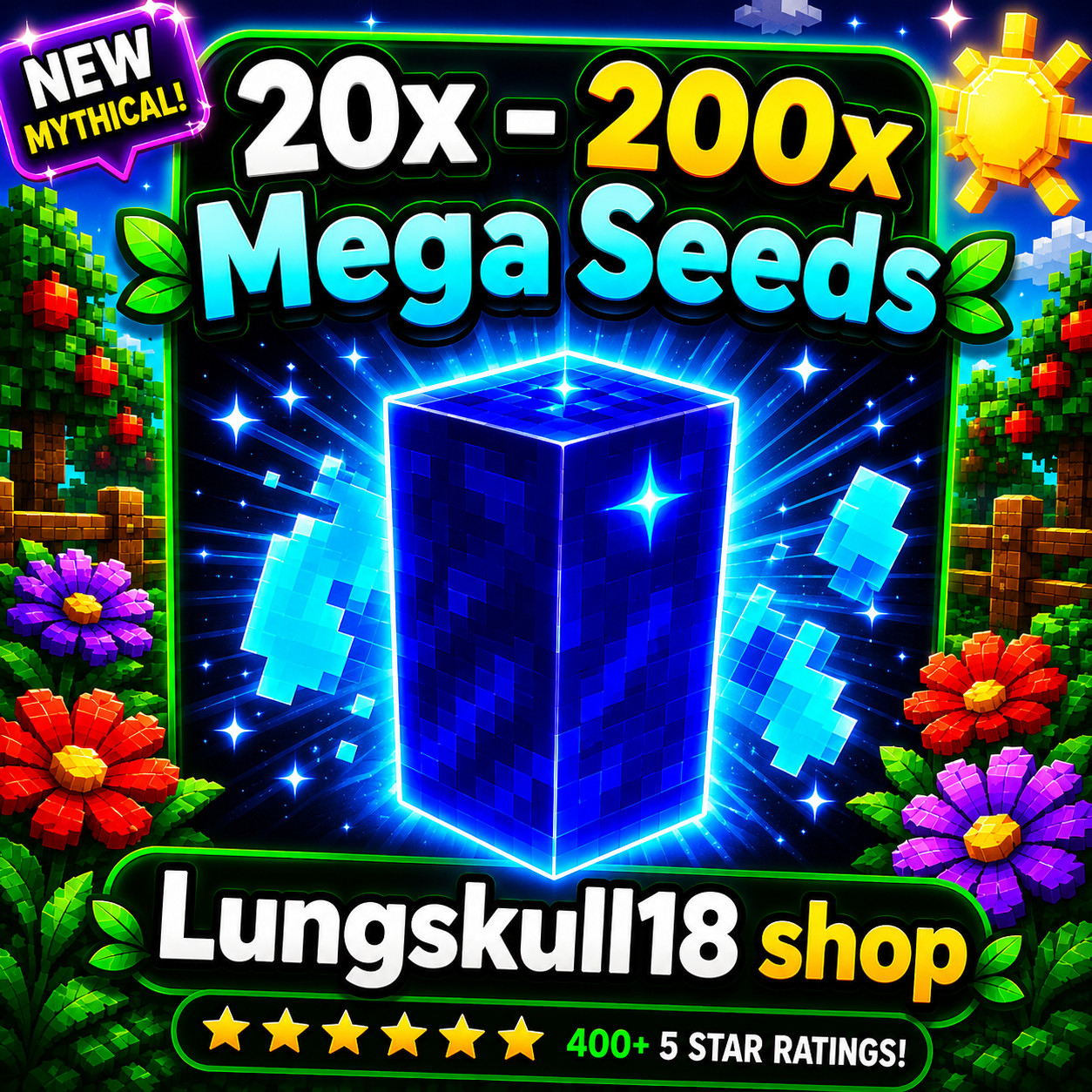 🪴Grow a Garden 2| New Mega seeds 20x – 200x| GAG2 Fast & Easy and Cheap