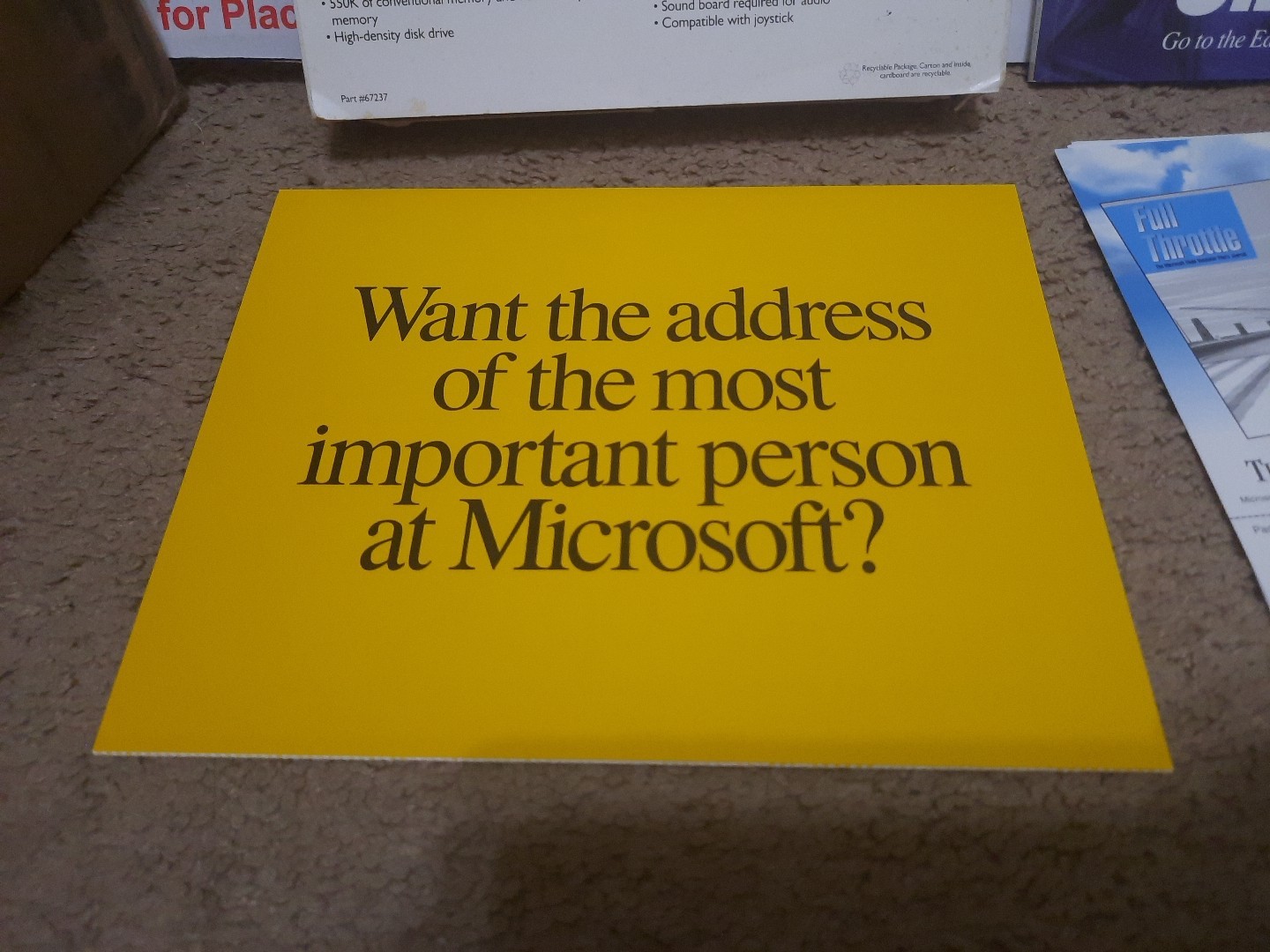 1995 Microsoft Space Simulator PC 3.5 In Floppy