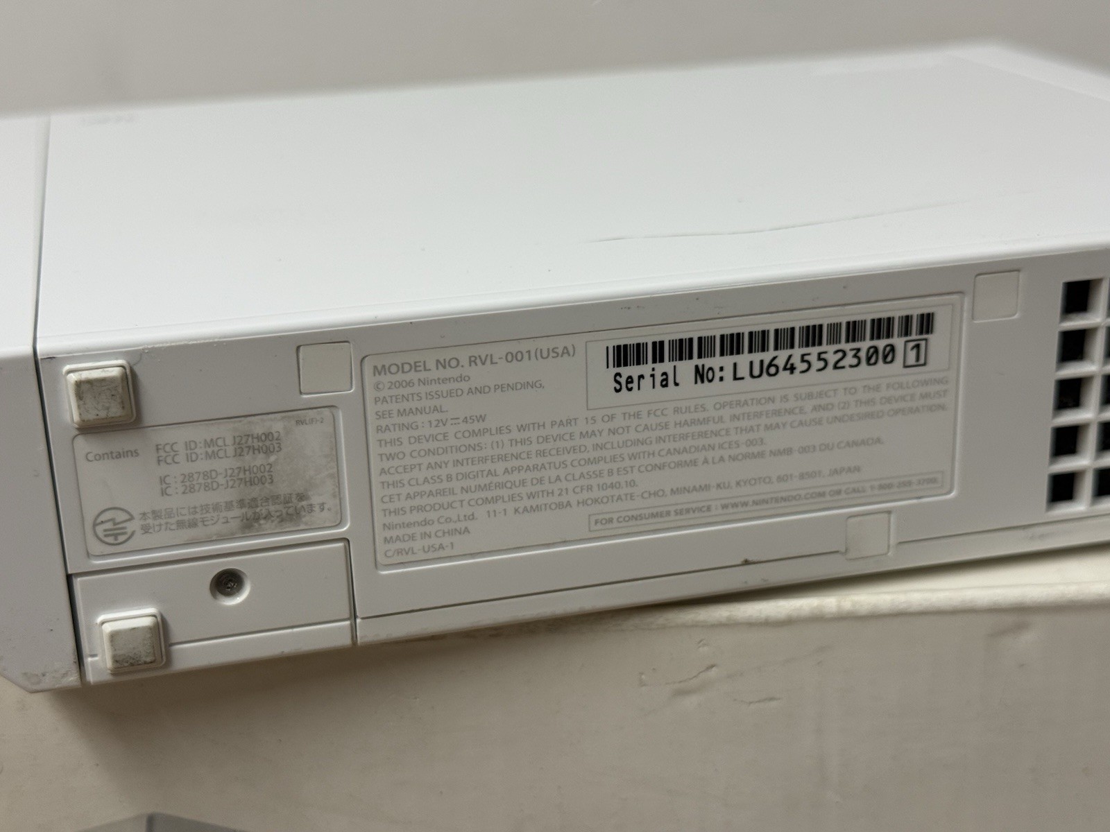 Nintendo Wii Console Gaming System In Original Box RVL-001 White TESTED