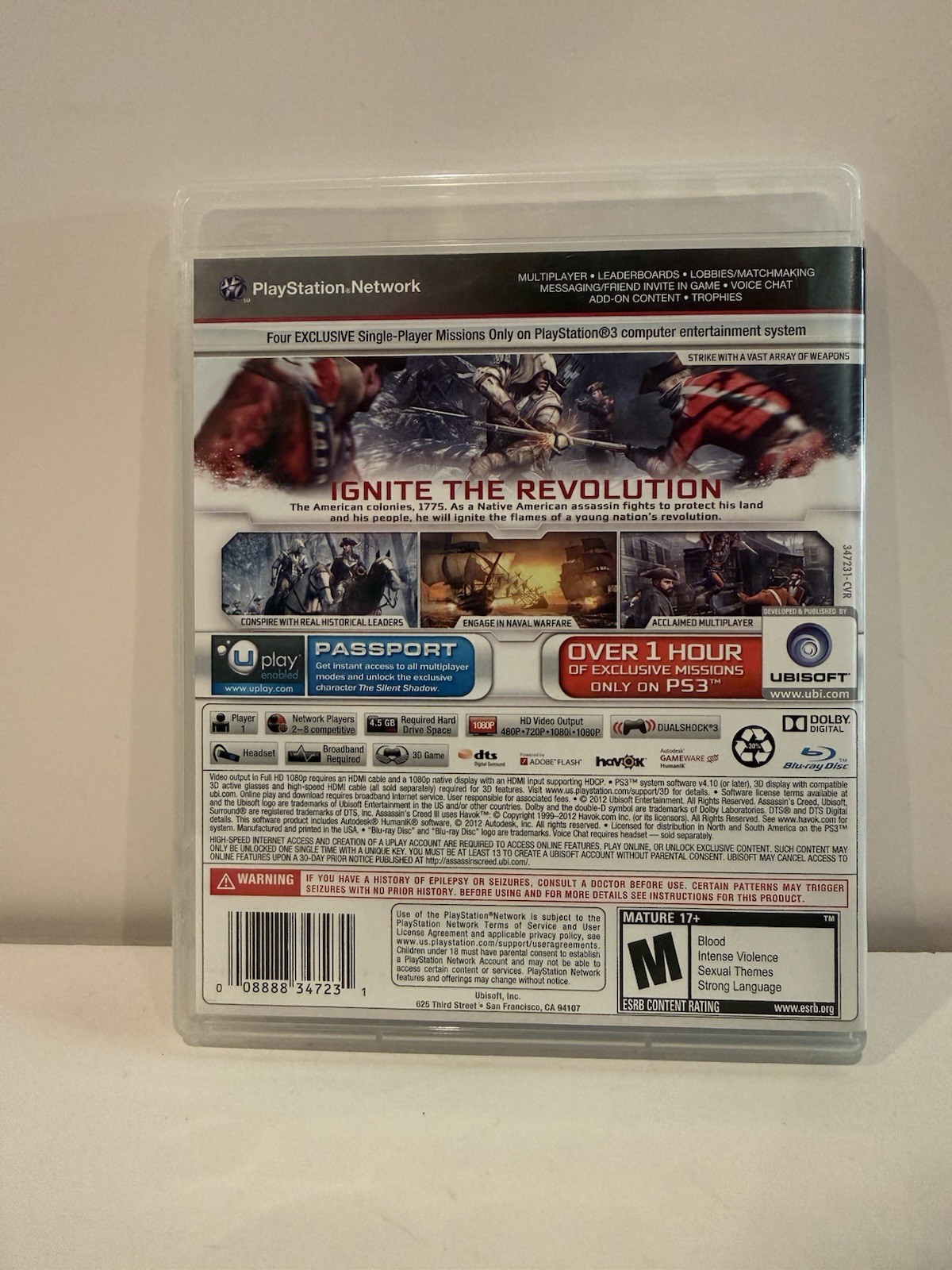 Assassin’s Creed III (Sony PlayStation 3, 2012) – CIB Complete – Tested
